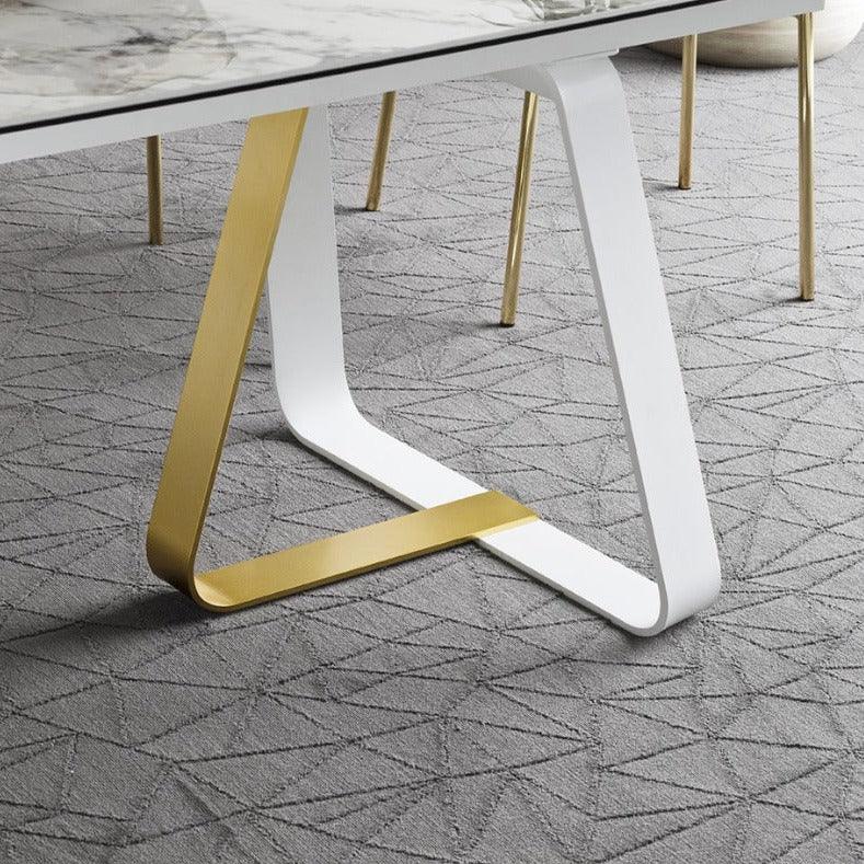 Stół prostokątny SUNSHINE jasnoszara ceramika – metal, Calligaris