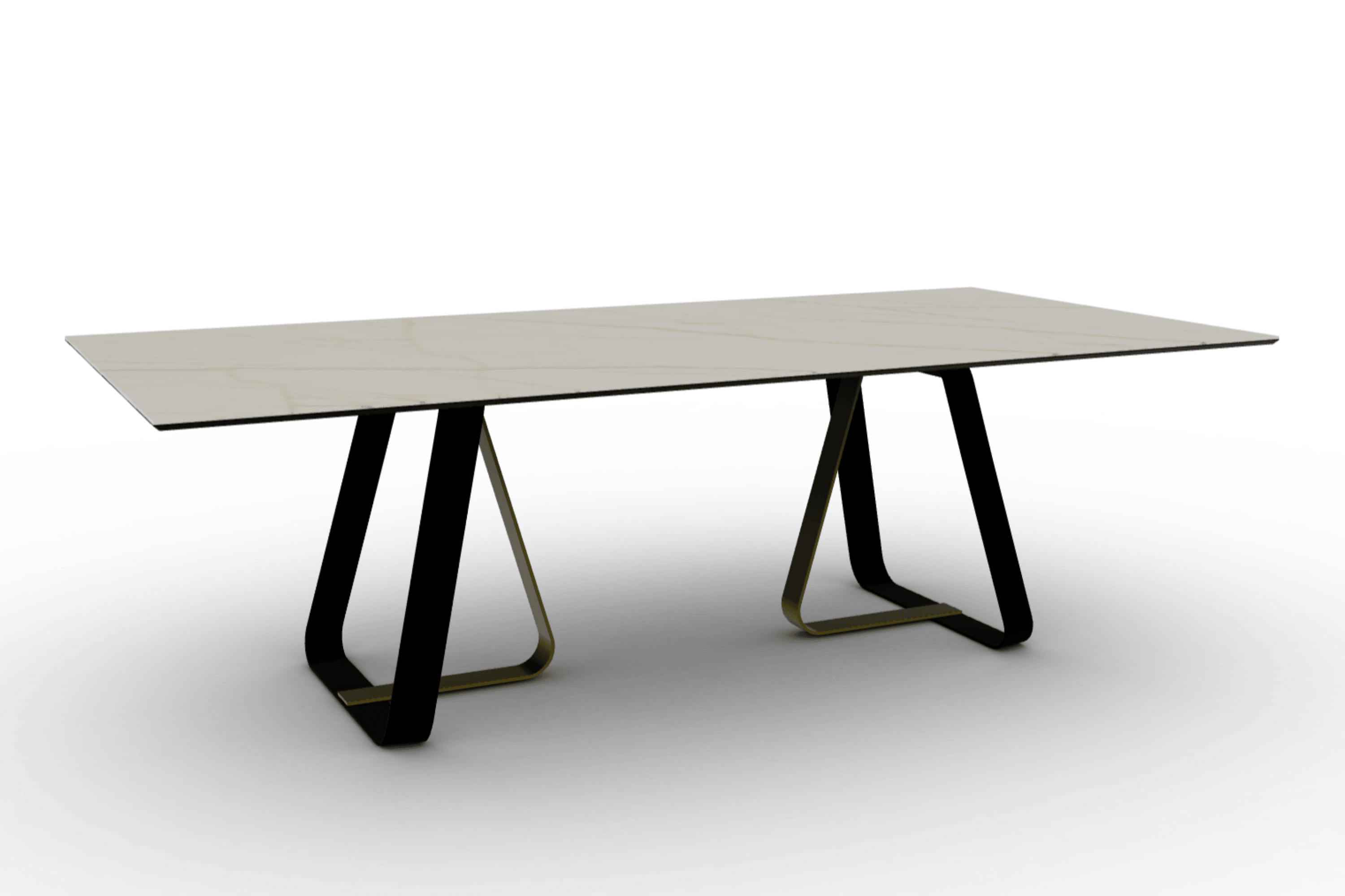 Stół prostokątny SUNSHINE złoty marmur Calligaris Eye on Design