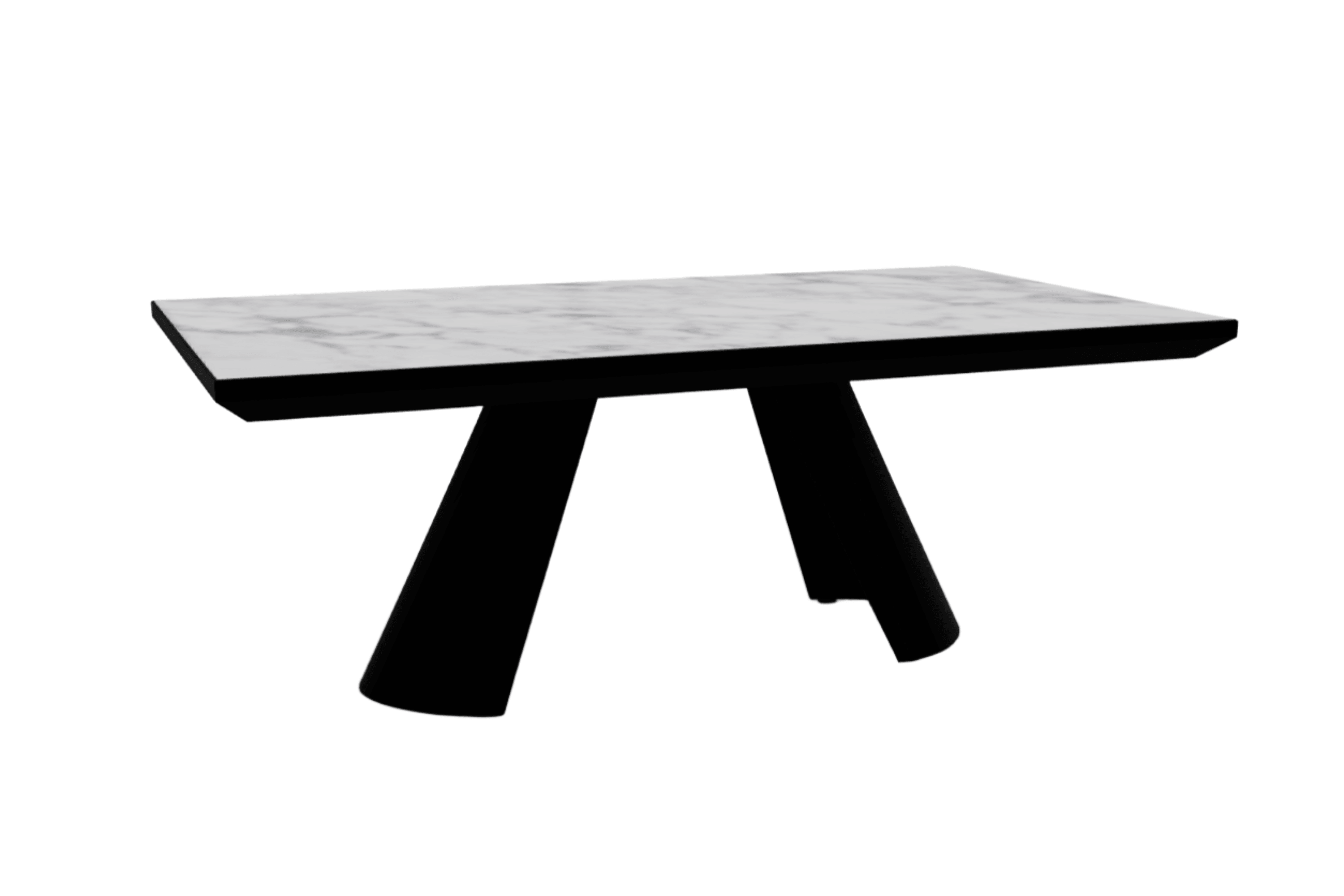 Stół rozkładany APIAN biały marmur Calligaris matowa czerń matowa czerń Eye on Design