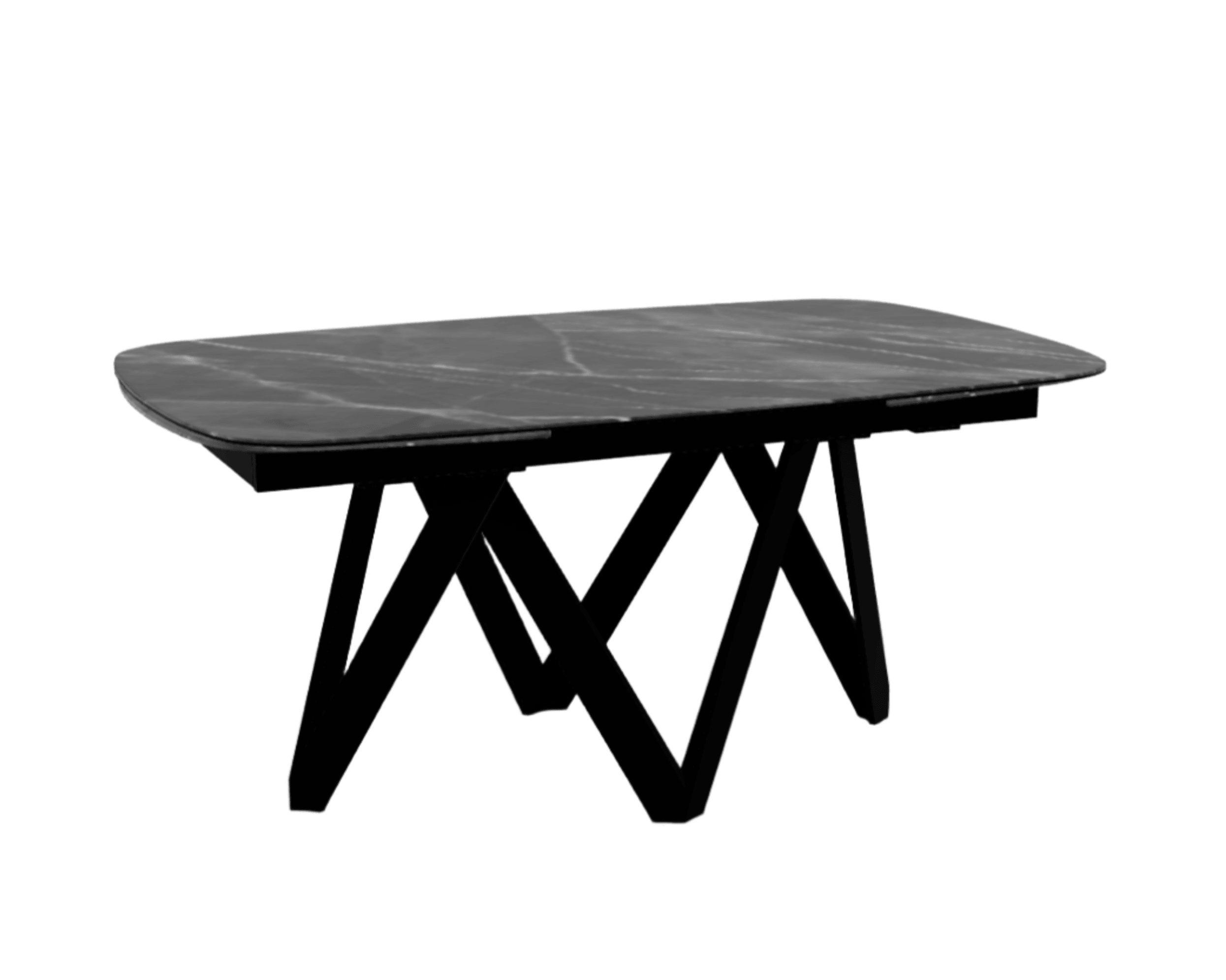 Stół rozkładany CARTESIO antracytowy marmur Calligaris 165 cm czarny matowy metal Eye on Design