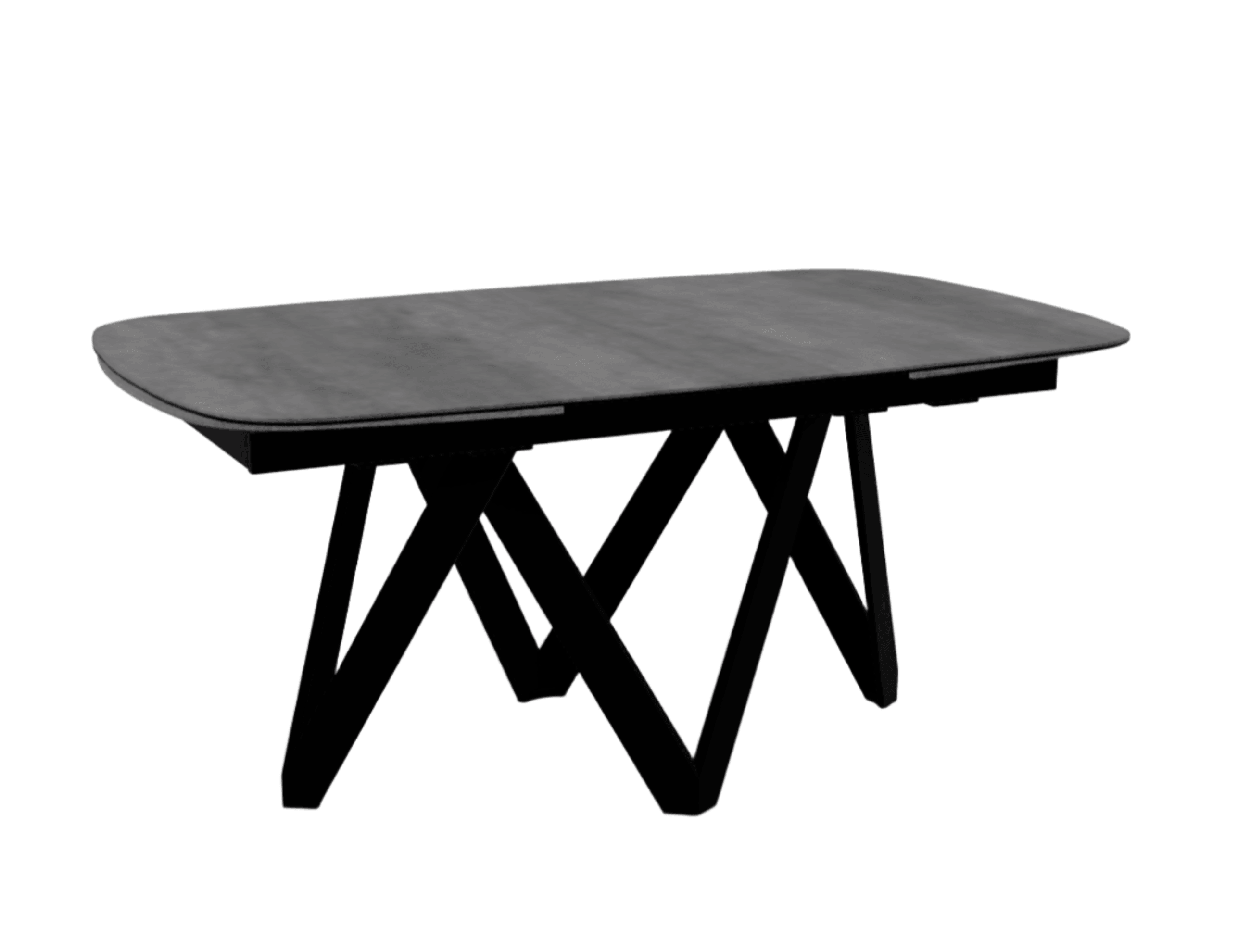 Stół rozkładany CARTESIO cement Calligaris 165 cm czarny matowy metal Eye on Design