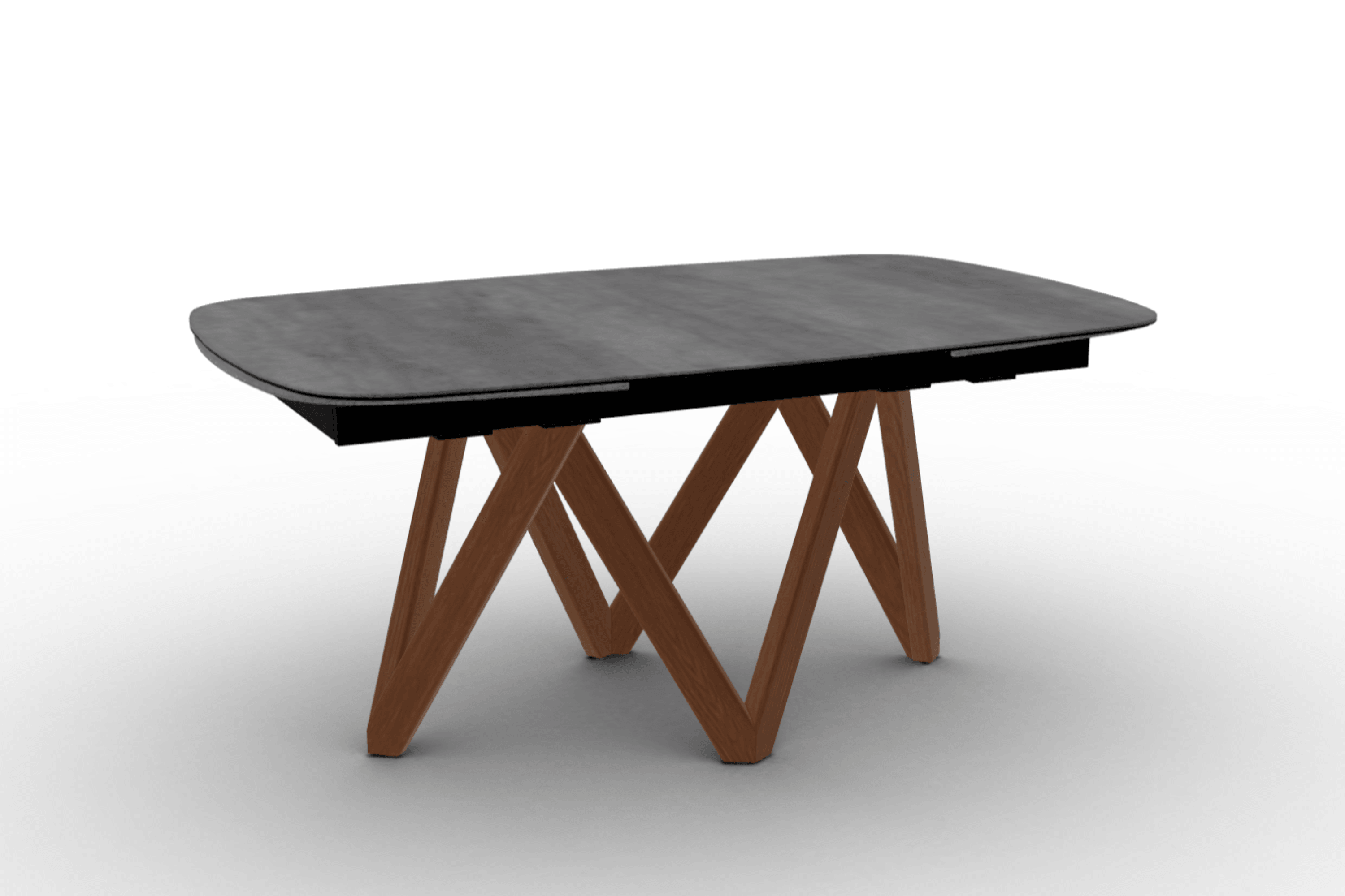 Stół rozkładany CARTESIO cement Calligaris 165 cm orzechowe drewno Eye on Design