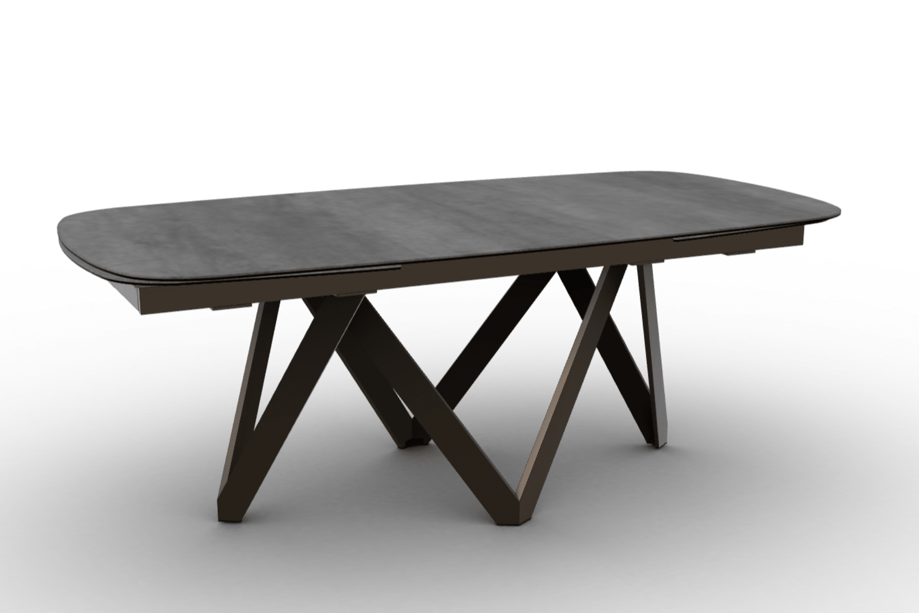 Stół rozkładany CARTESIO cement Calligaris 200 cm brązowy matowy metal Eye on Design