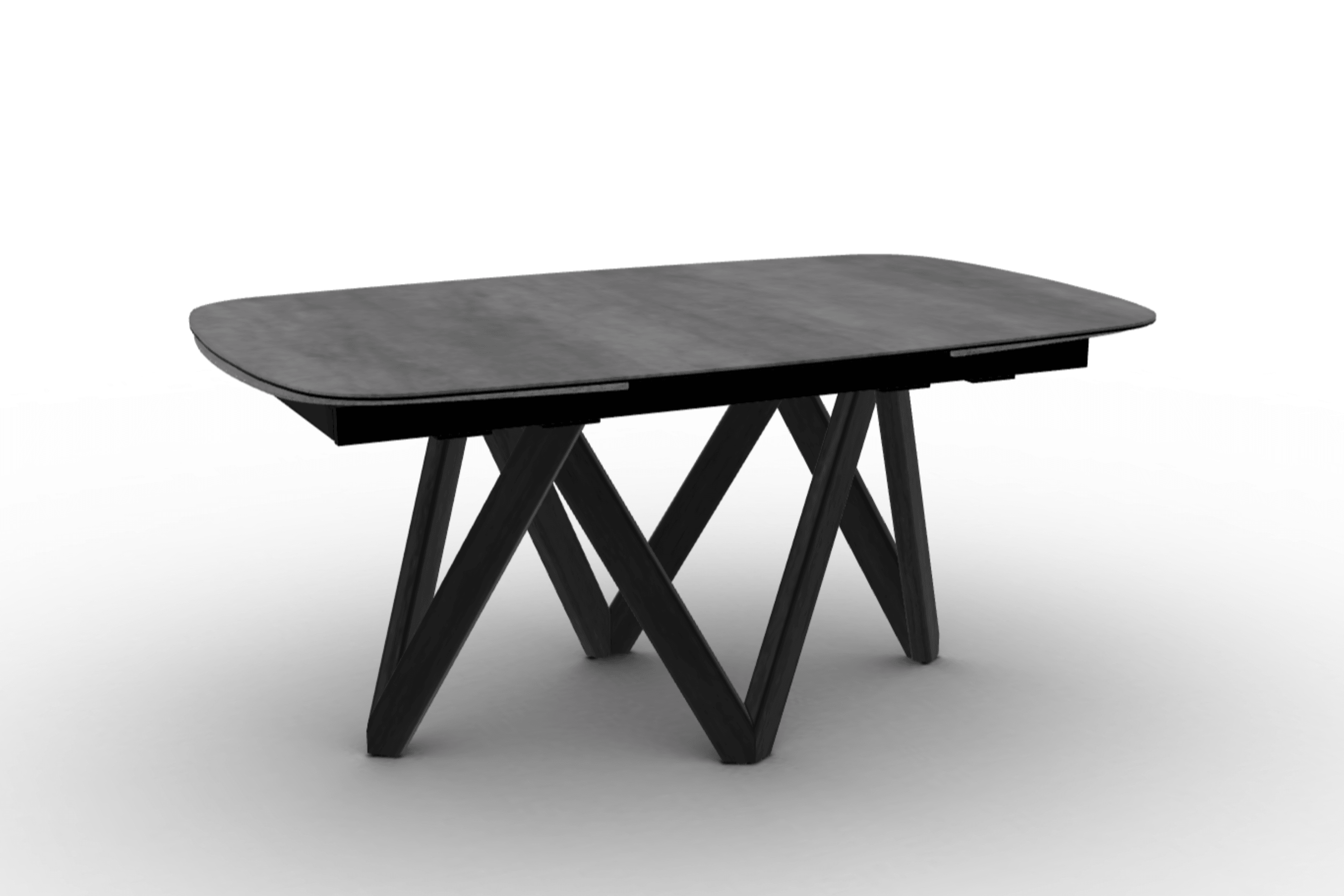 Stół rozkładany CARTESIO cement Calligaris 165 cm czarne matowe drewno Eye on Design