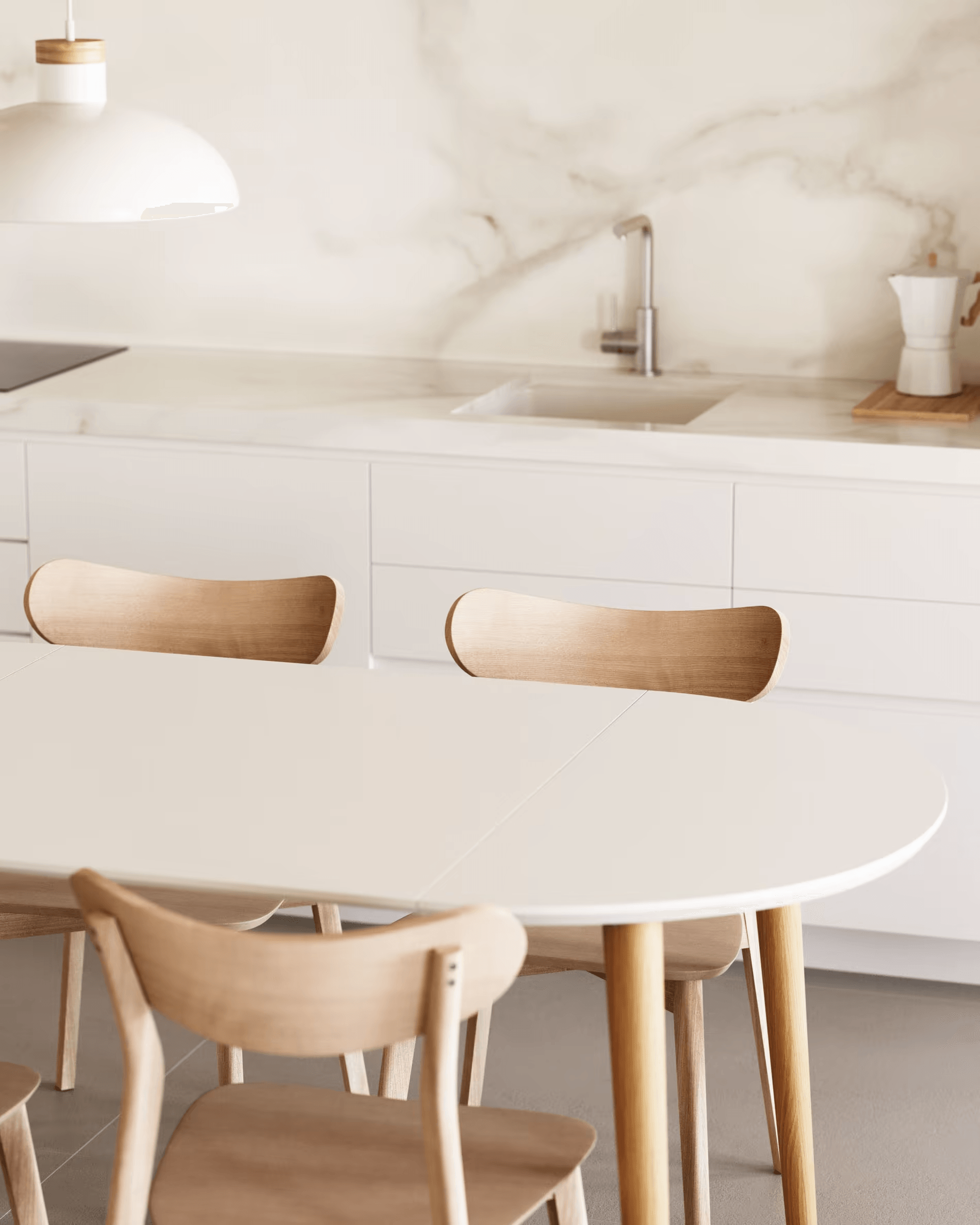 Stół rozkładany OQUI biały La Forma Eye on Design