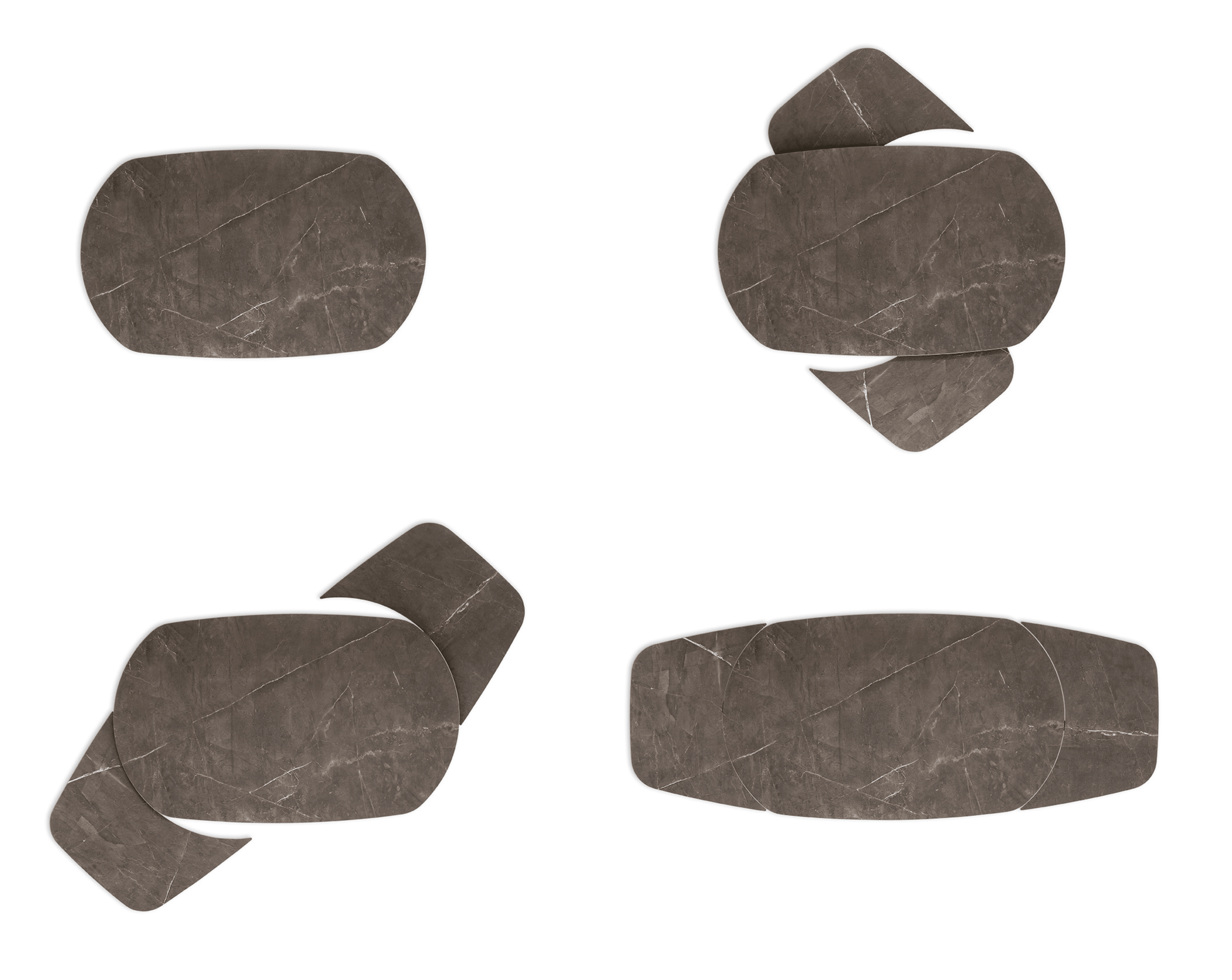 Stół rozkładany ORBITAL antracytowy marmur Calligaris Eye on Design