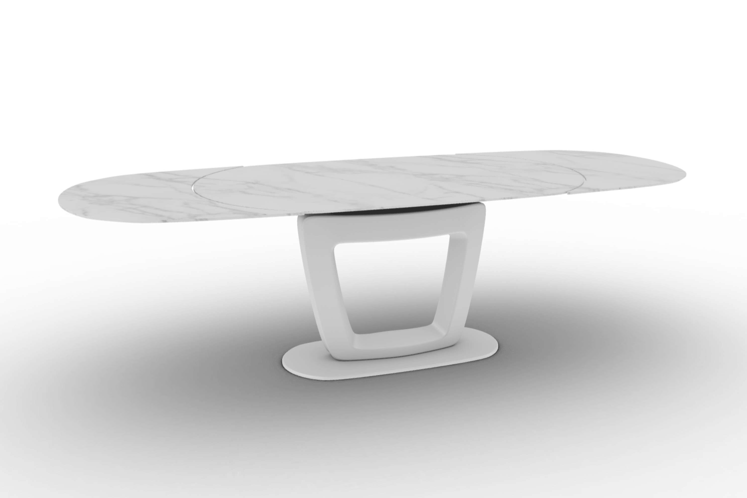 Stół rozkładany ORBITAL kremowy marmur – Calligaris