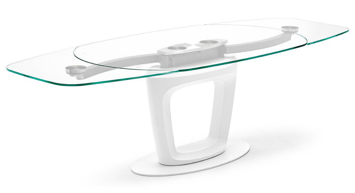 Stół rozkładany ORBITAL transparentne szkło Calligaris Eye on Design