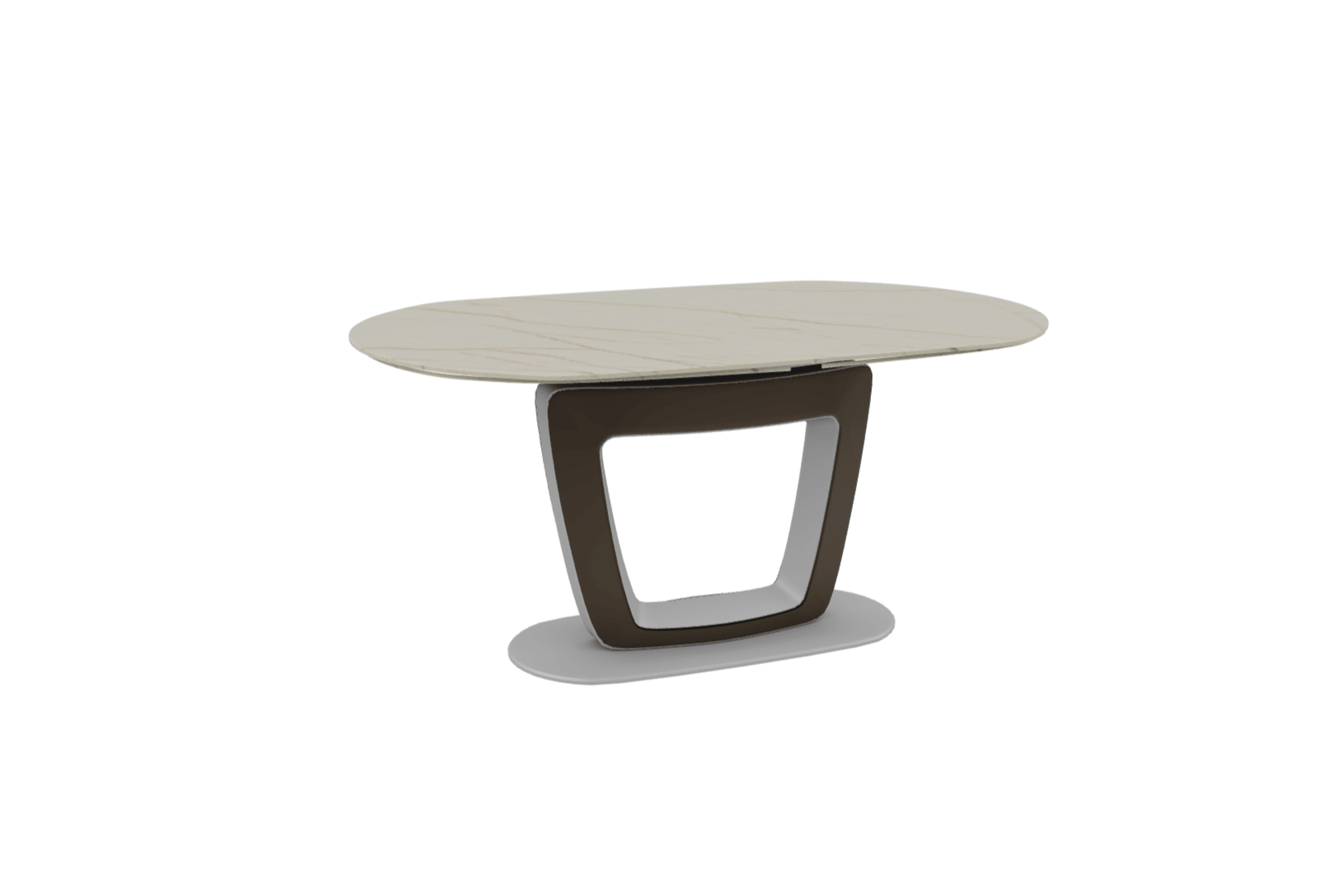 Stół rozkładany ORBITAL złoty marmur Calligaris Eye on Design