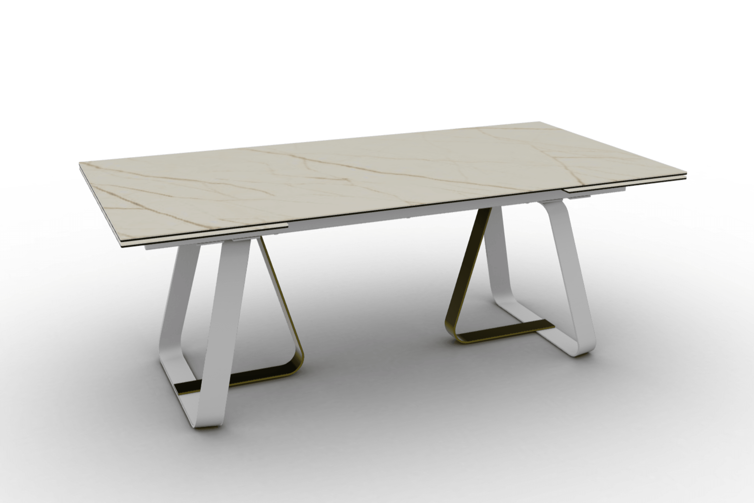 Stół rozkładany prostokątny SUNSHINE złoty marmur Calligaris Eye on Design