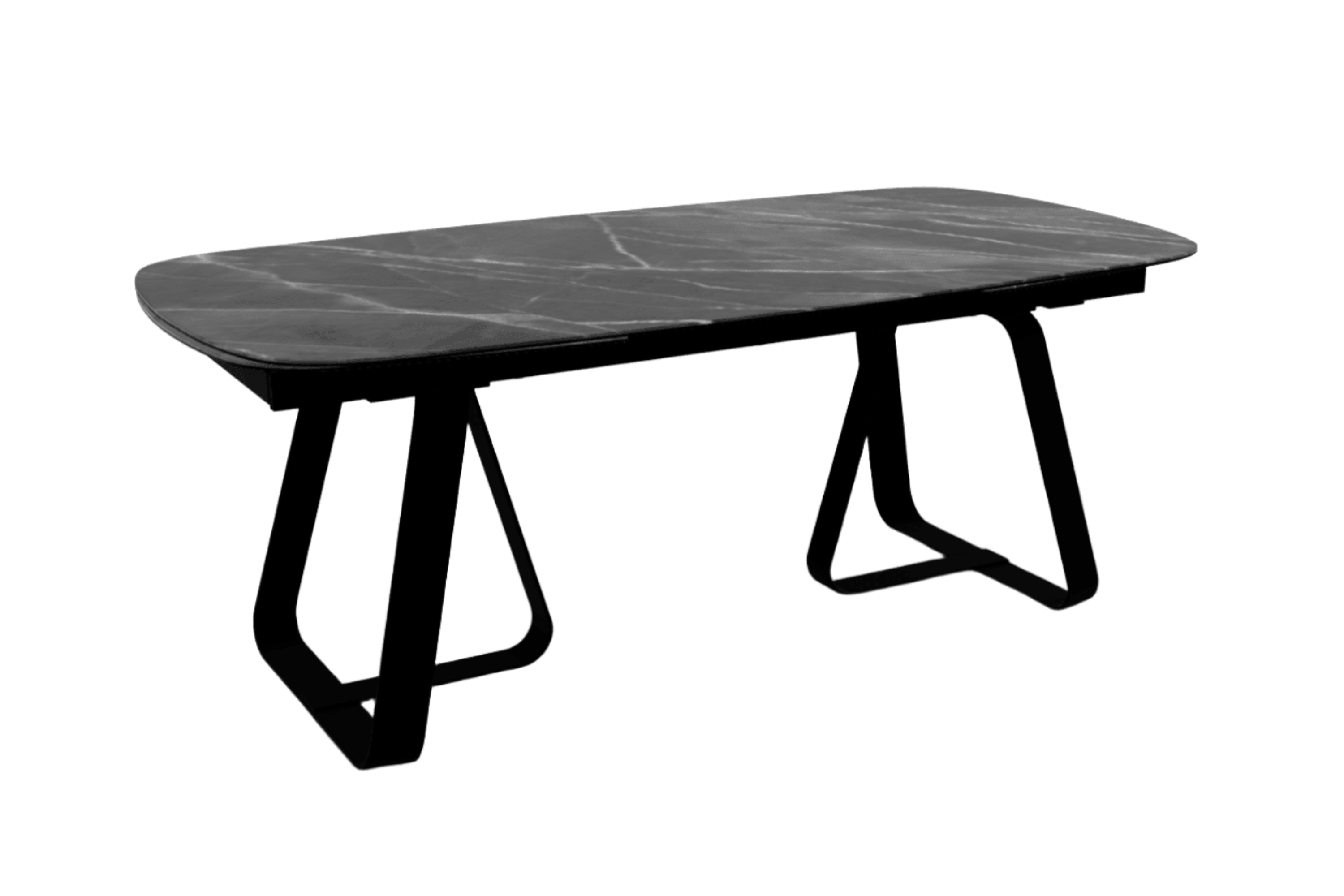 Stół rozkładany SUNSHINE antracytowy marmur Calligaris matowa czerń matowa czerń Eye on Design