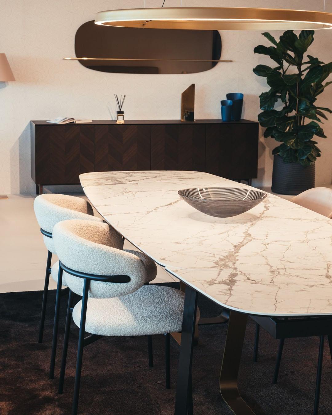 Stół rozkładany SUNSHINE antracytowy marmur Calligaris Eye on Design