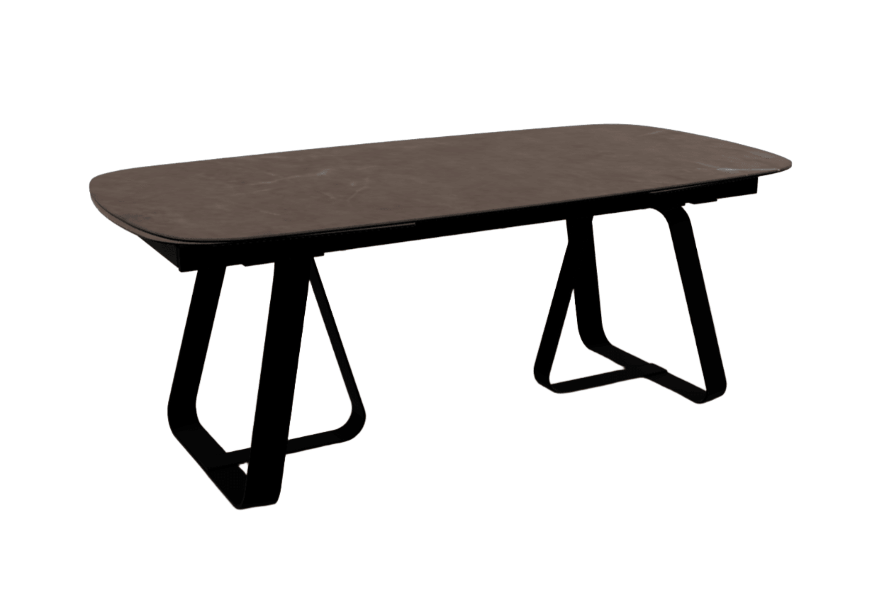 Stół rozkładany SUNSHINE brązowa ceramika Calligaris matowa czerń matowa czerń Eye on Design