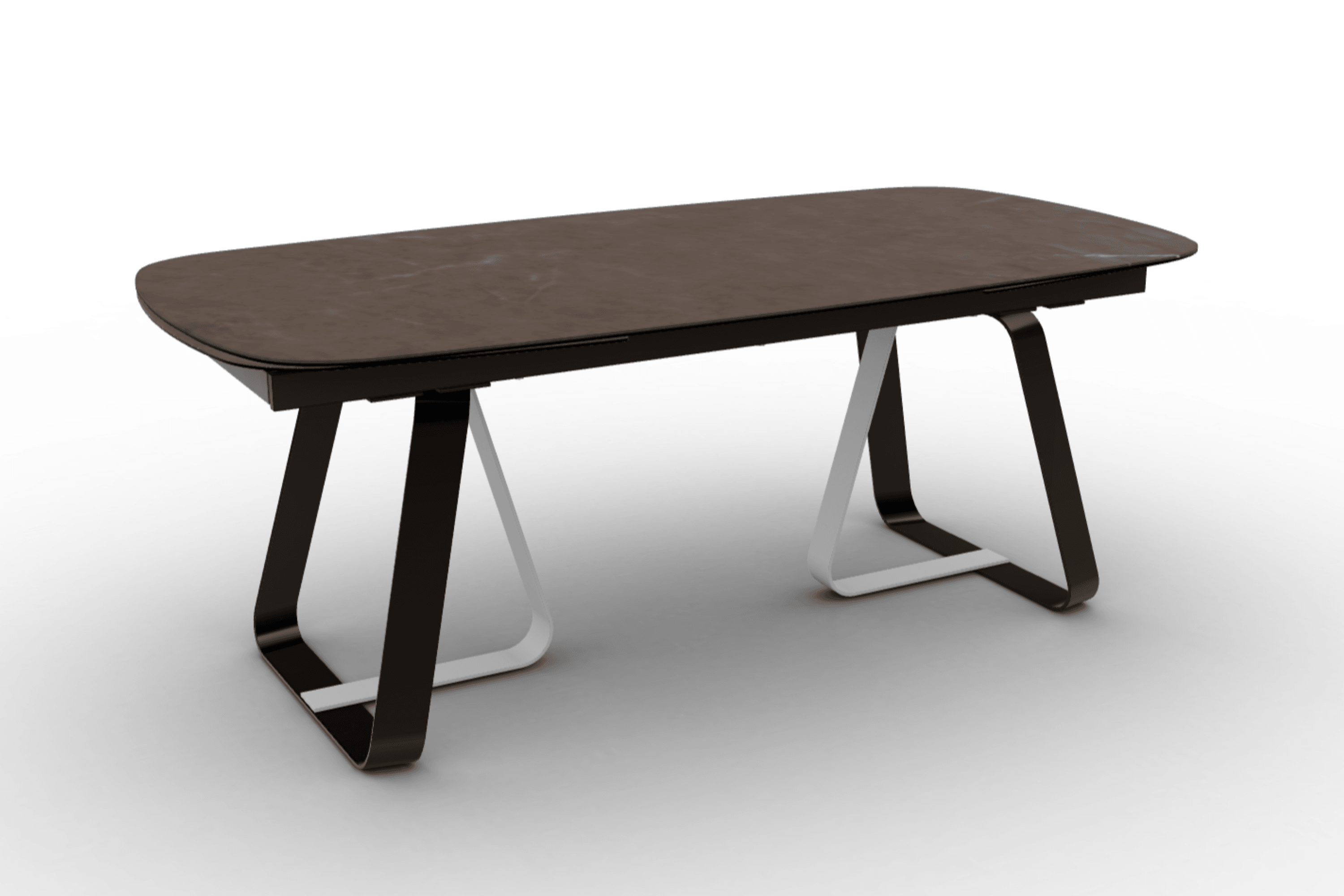 Stół rozkładany SUNSHINE brązowa ceramika Calligaris matowy brąz matowa biel Eye on Design