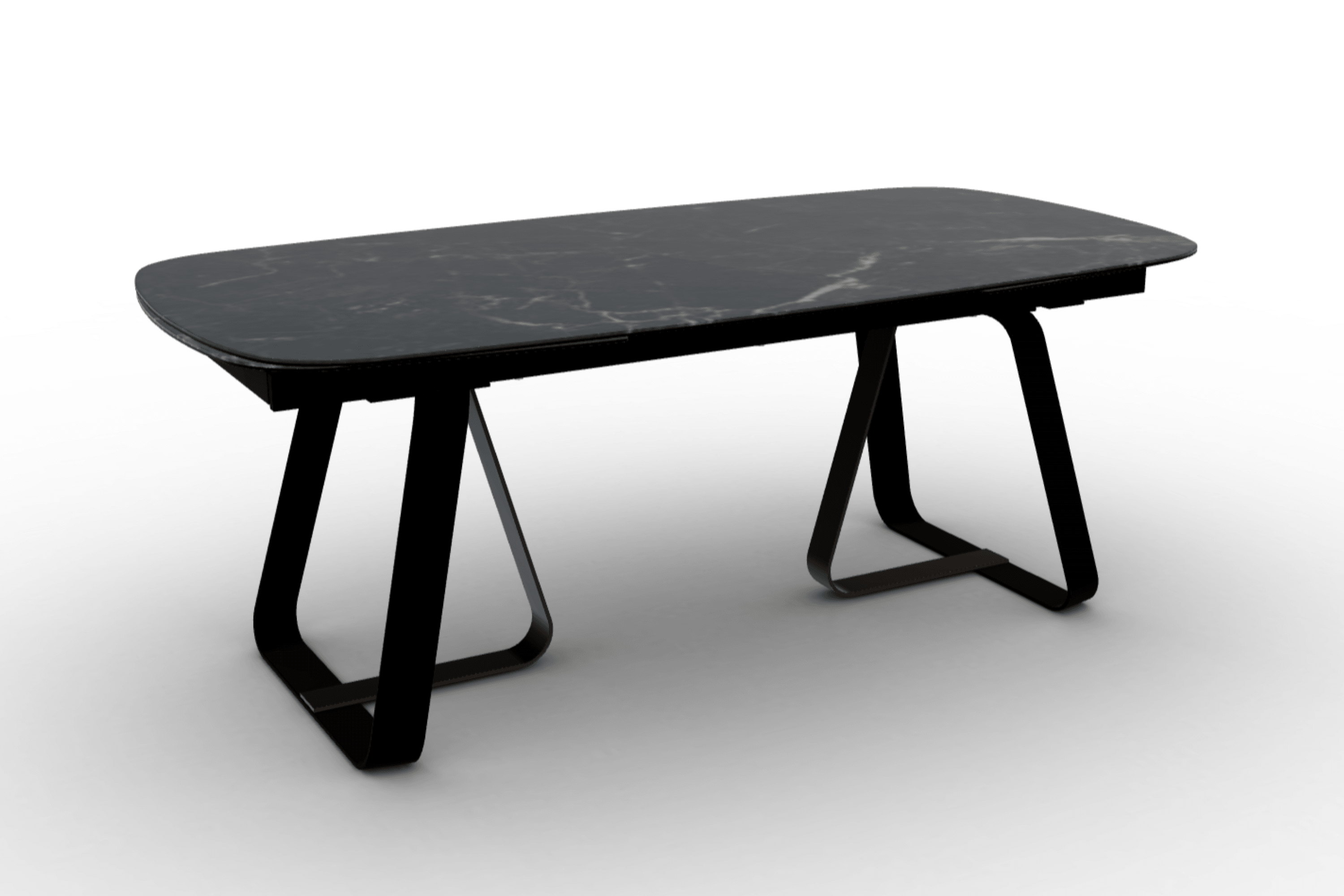 Stół rozkładany SUNSHINE czarny marmur Calligaris matowa czerń matowy brąz Eye on Design