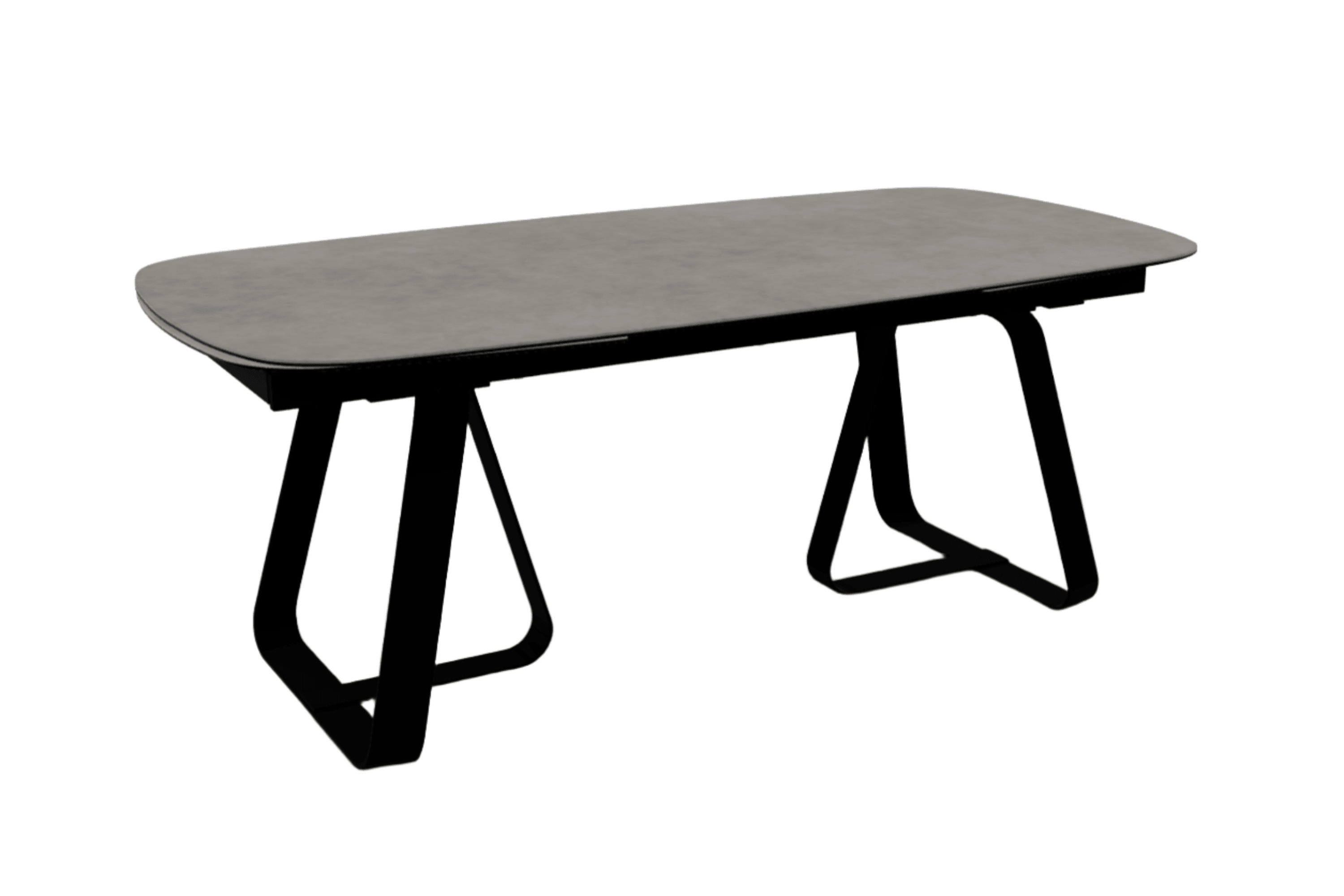 Stół rozkładany SUNSHINE jasnoszara ceramika Calligaris matowa czerń matowa czerń Eye on Design