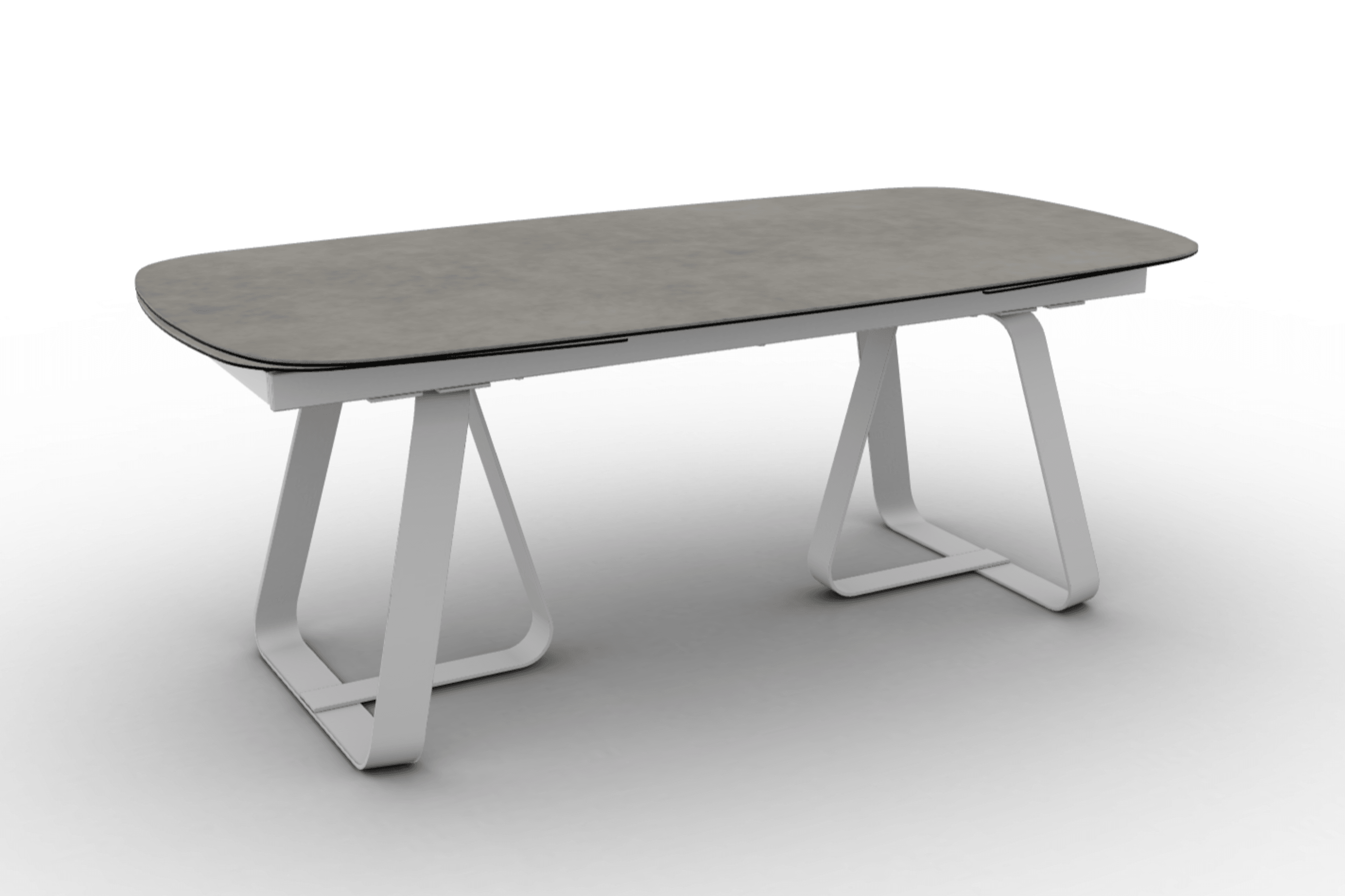 Stół rozkładany SUNSHINE jasnoszara ceramika Calligaris matowa biel matowa biel Eye on Design