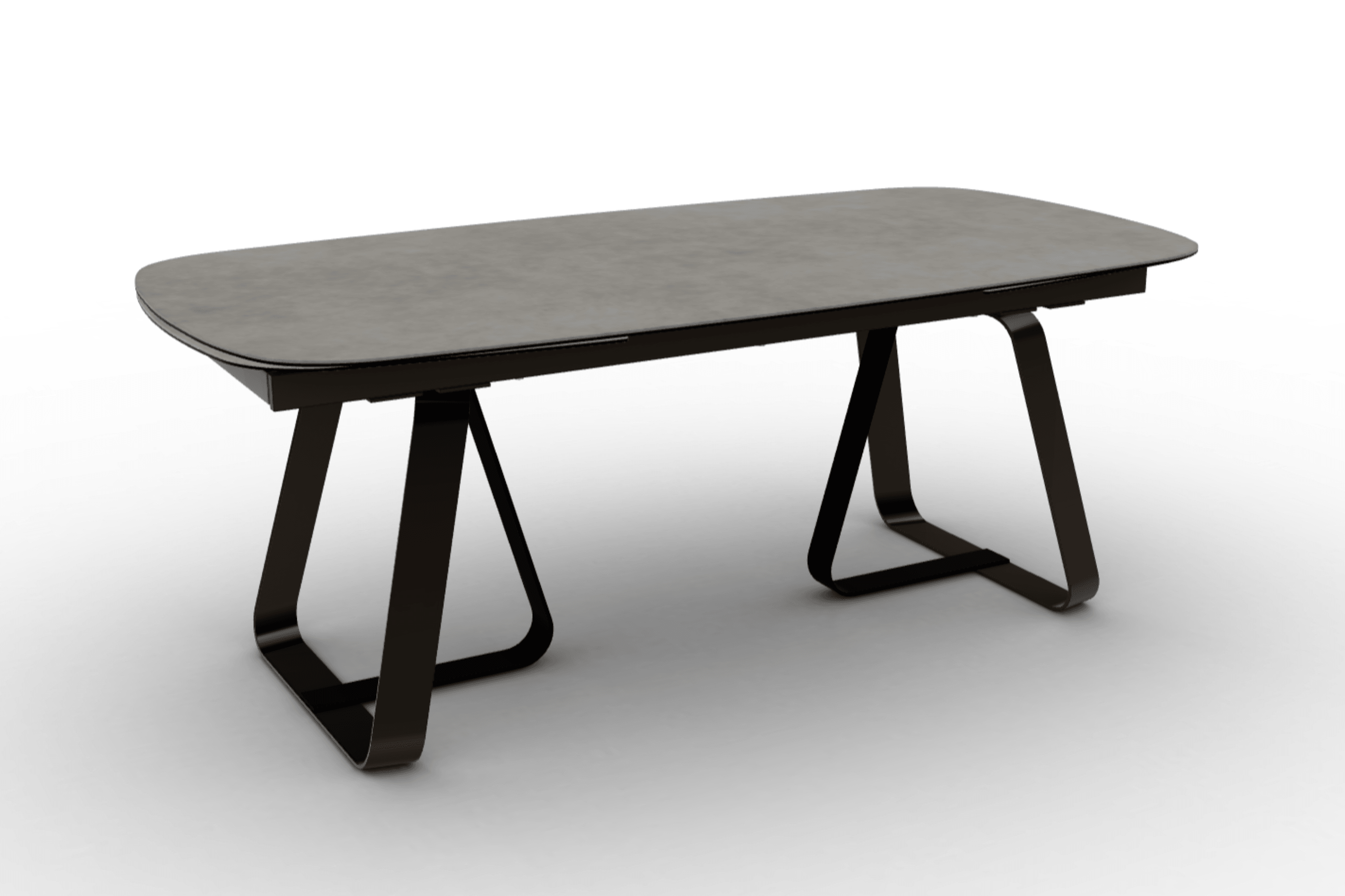 Stół rozkładany SUNSHINE jasnoszara ceramika Calligaris matowy brąz matowa czerń Eye on Design