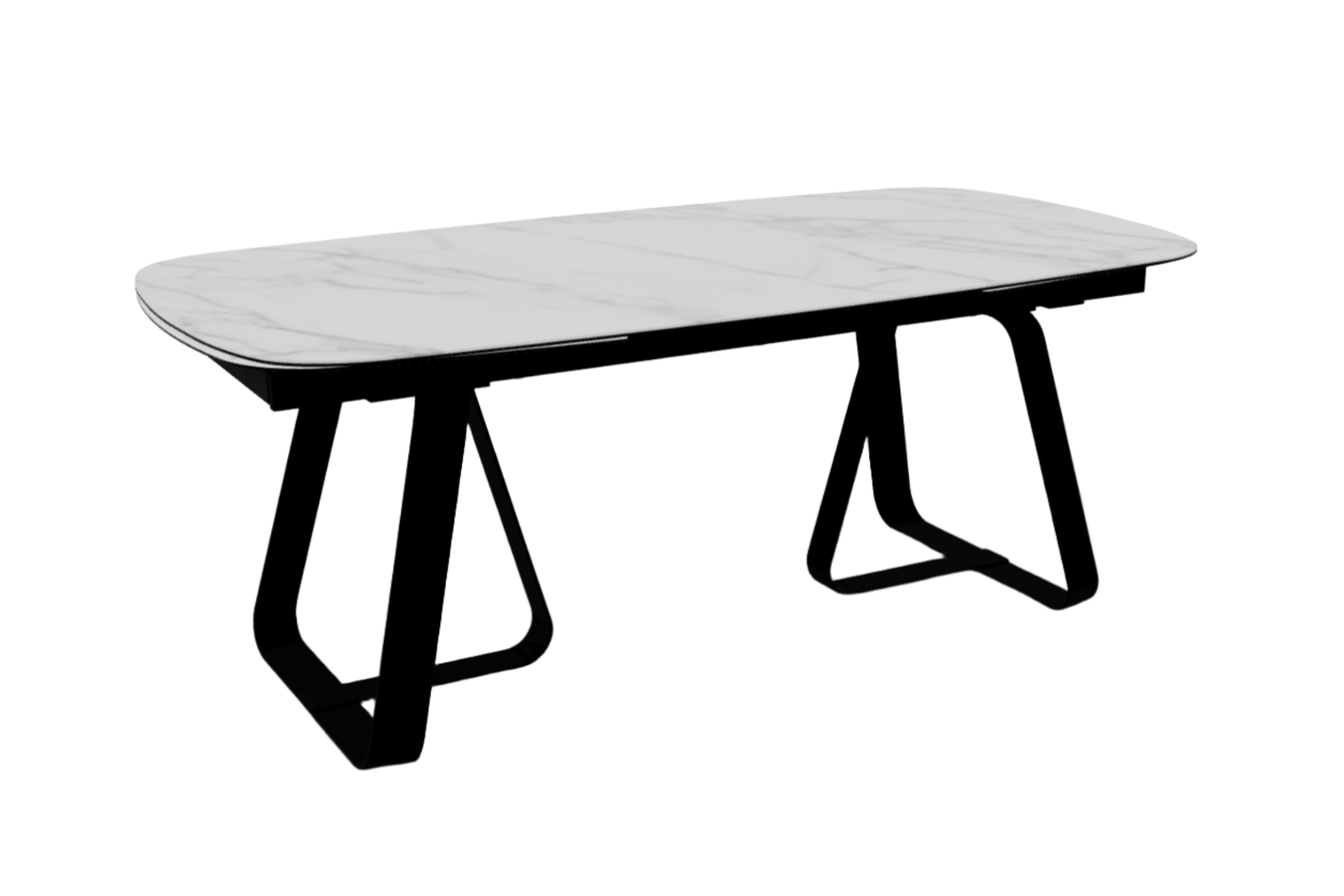 Stół rozkładany SUNSHINE kremowy marmur Calligaris matowa czerń matowa czerń Eye on Design