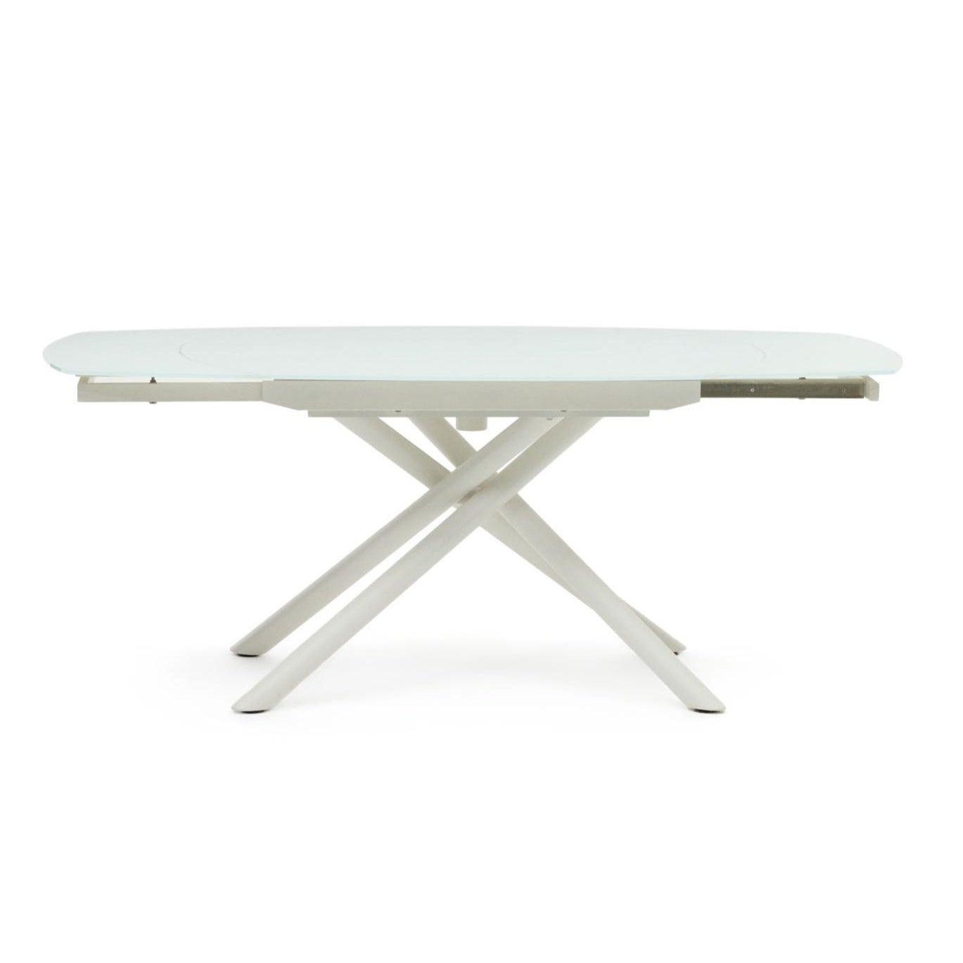 Stół rozkładany YODALIA biały ze szklanym blatem La Forma Eye on Design