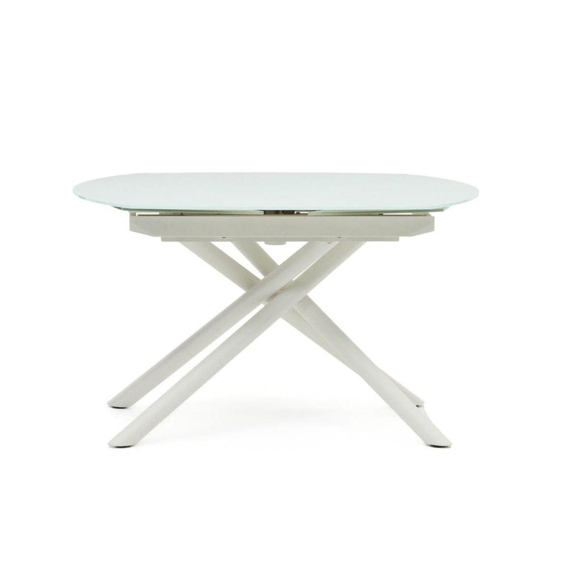 Stół rozkładany YODALIA biały ze szklanym blatem La Forma Eye on Design