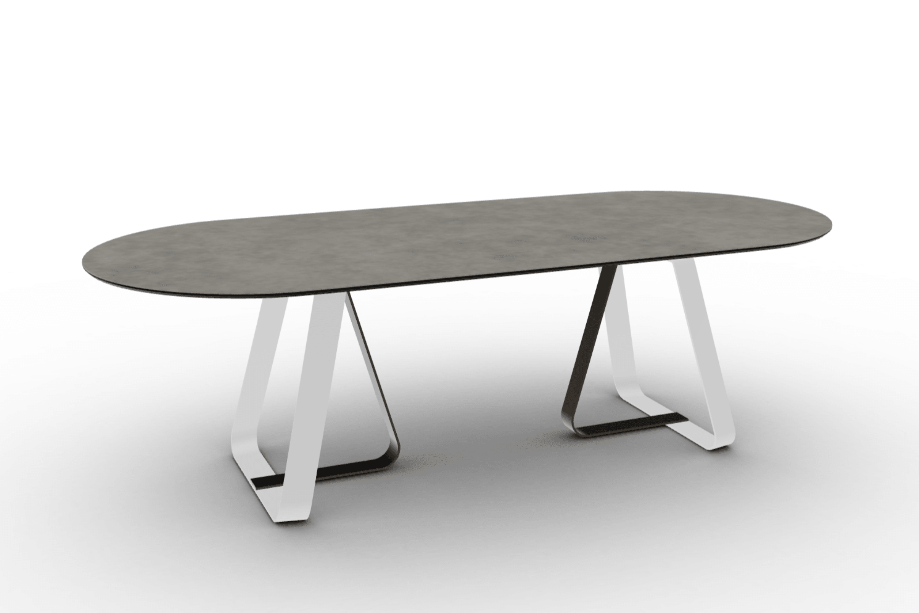 Stół SUNSHINE jasnoszara ceramika – metal, Calligaris