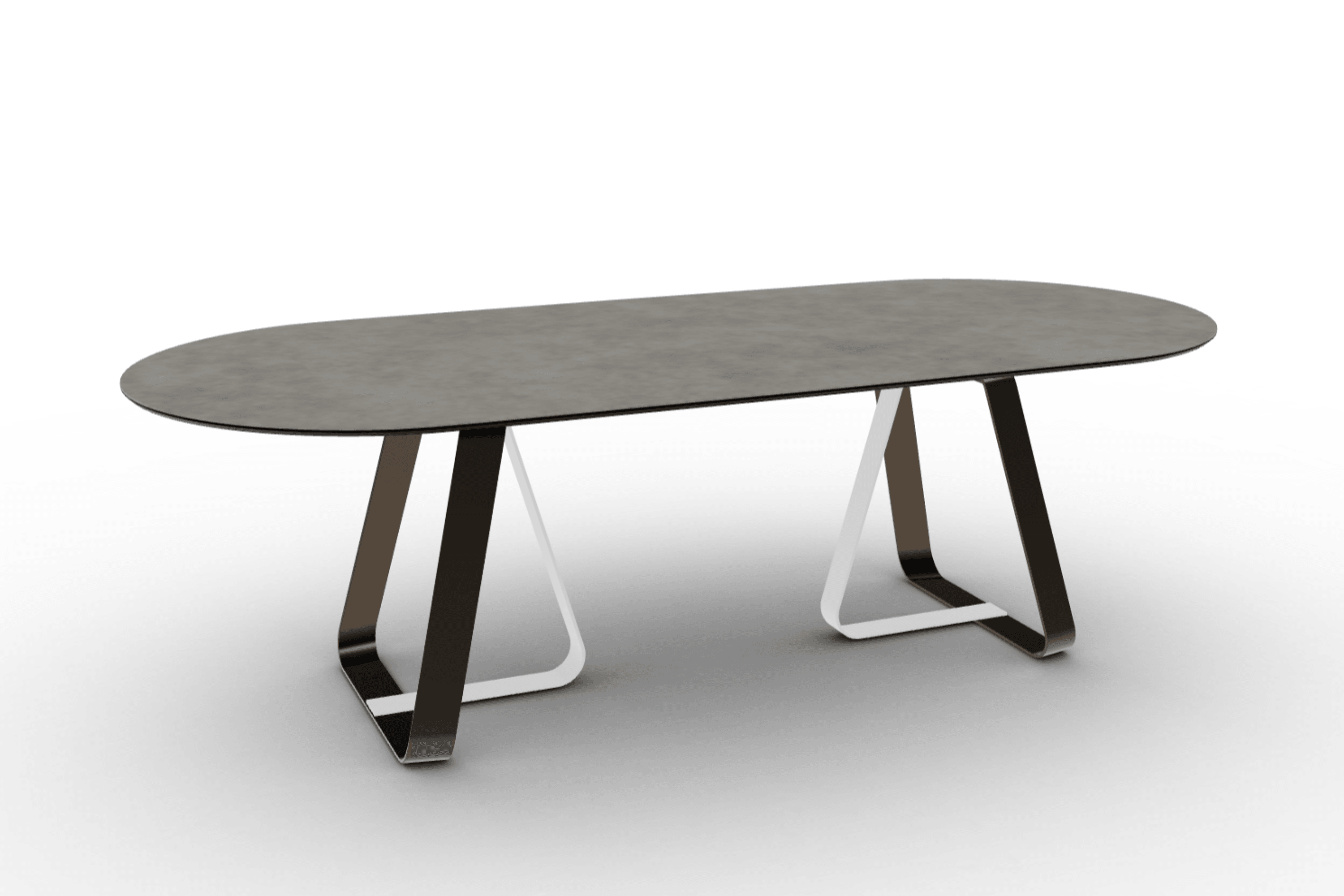 Stół SUNSHINE jasnoszara ceramika – metal, Calligaris