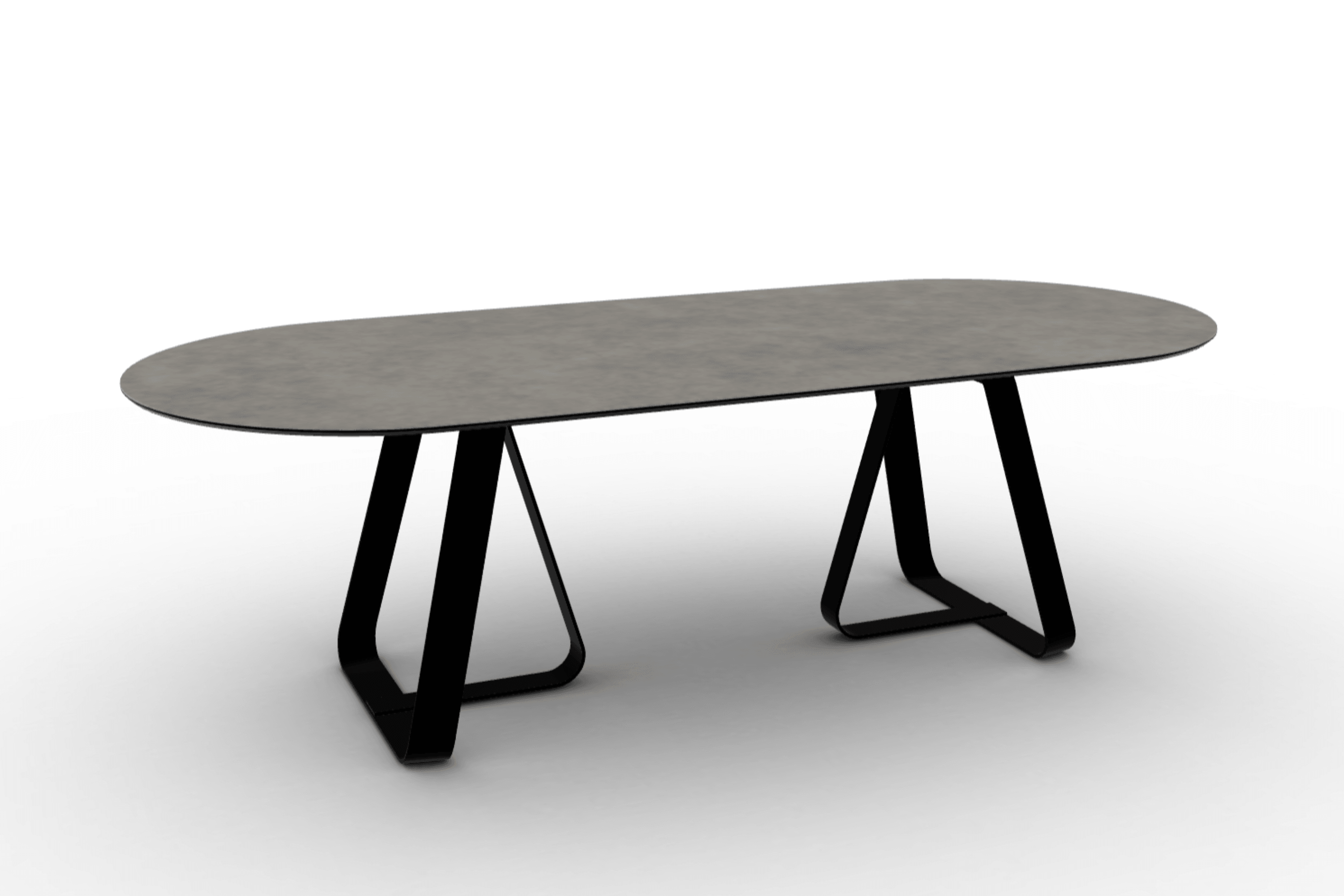 Stół SUNSHINE jasnoszara ceramika – metal, Calligaris