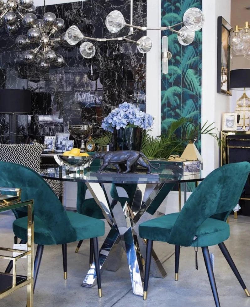 Stół TRIUMPH stal polerowana Eichholtz Eye on Design