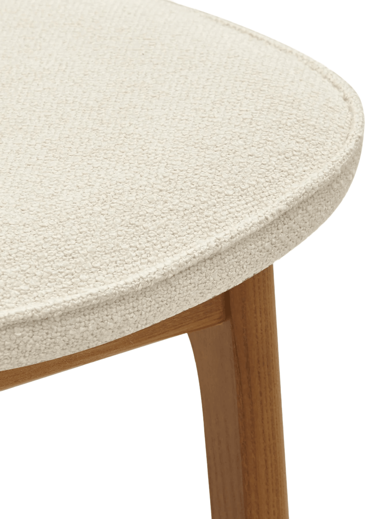 Stołek barowy 200-190 beżowy w tkaninie Boucle Creme 366 concept Eye on Design