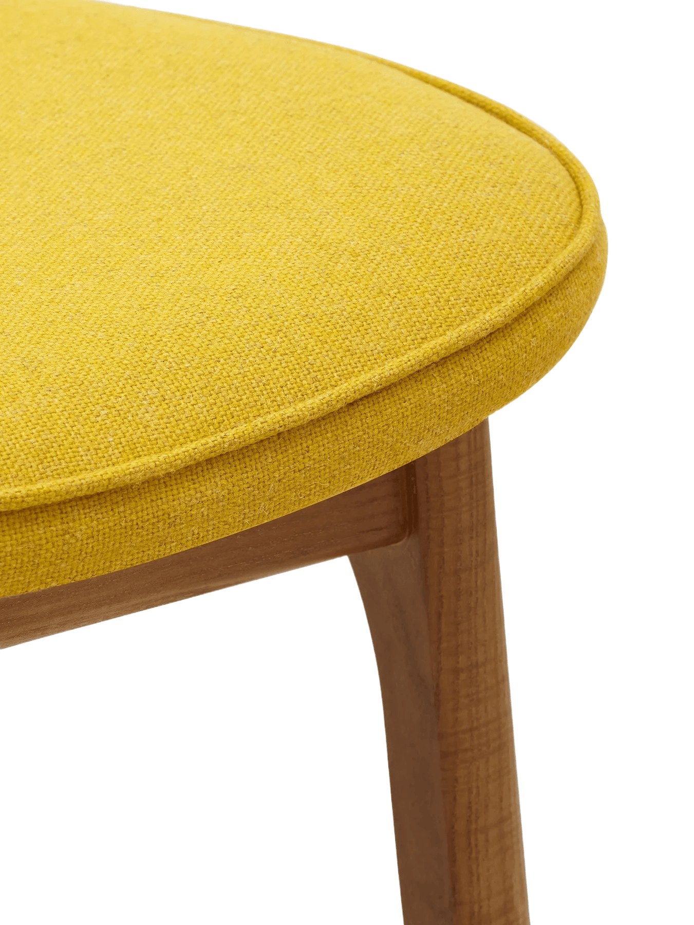 Stołek barowy 200-190 żółty w tkaninie Wool Mustard 366 concept Eye on Design