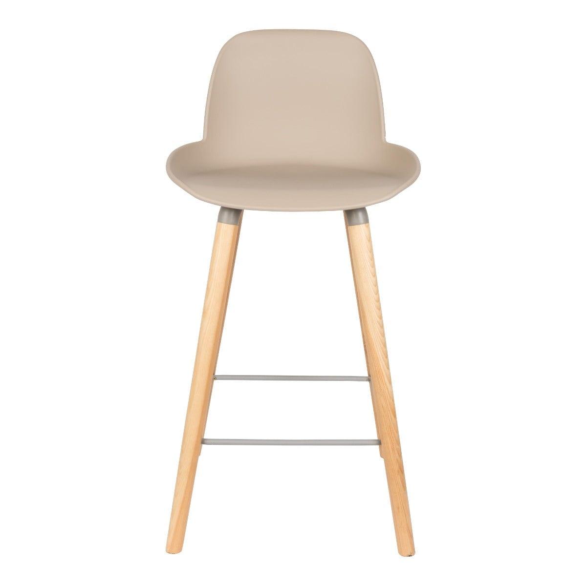 Stołek barowy niski ALBERT KUIP taupe Zuiver Eye on Design