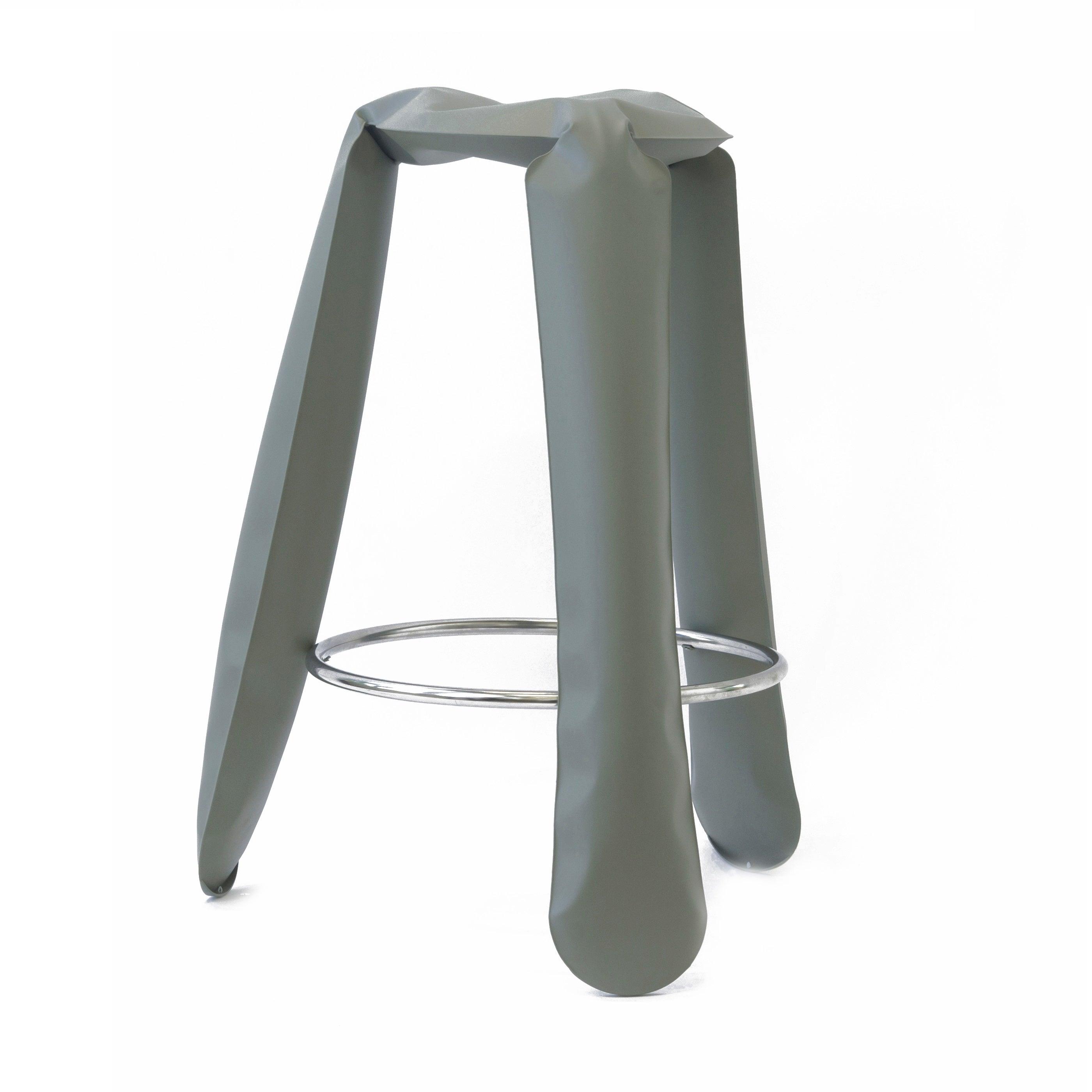 Stołek barowy PLOPP szary mech mat Zieta Studio Eye on Design