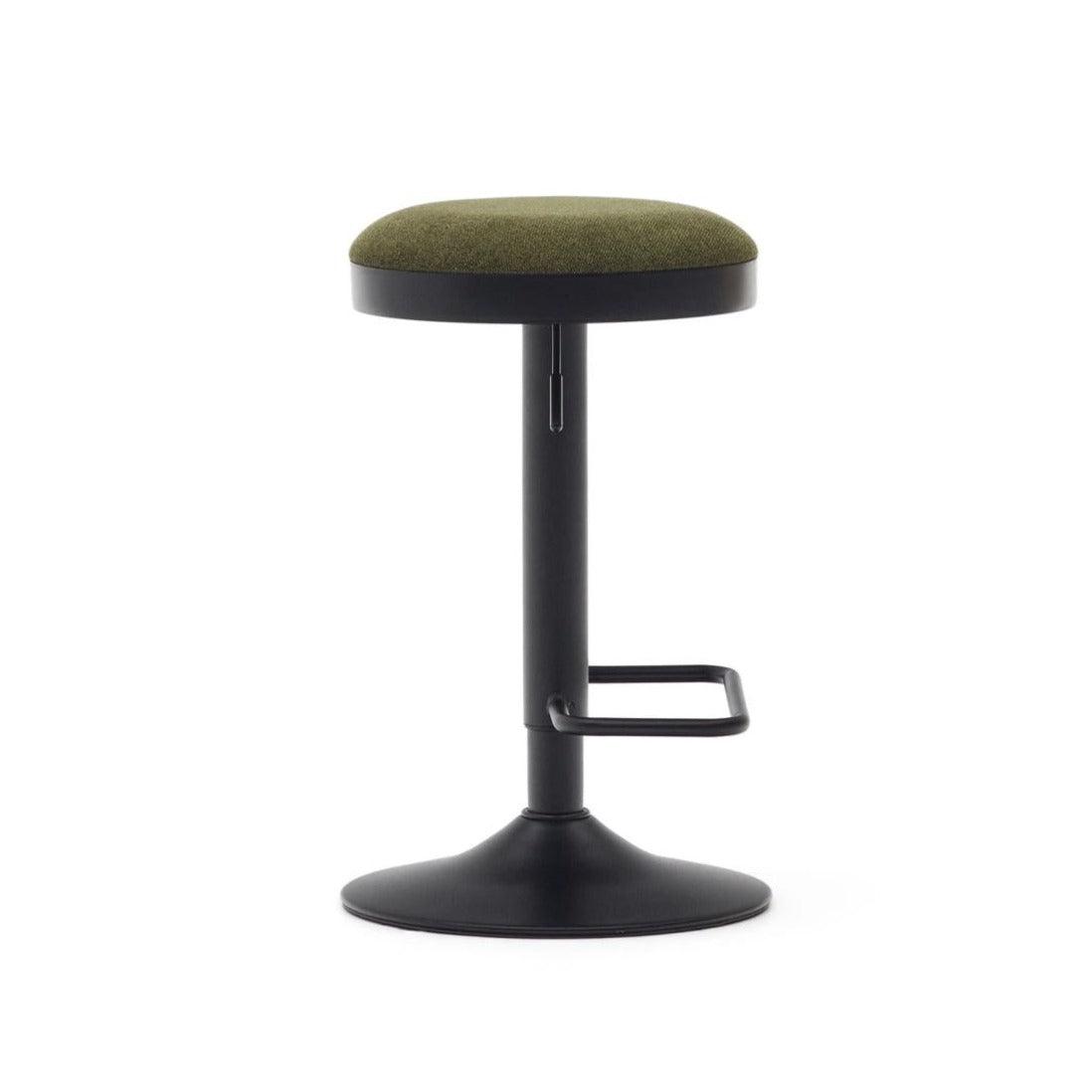 Stołek barowy ZAIB ciemnozielony szenil La Forma Eye on Design