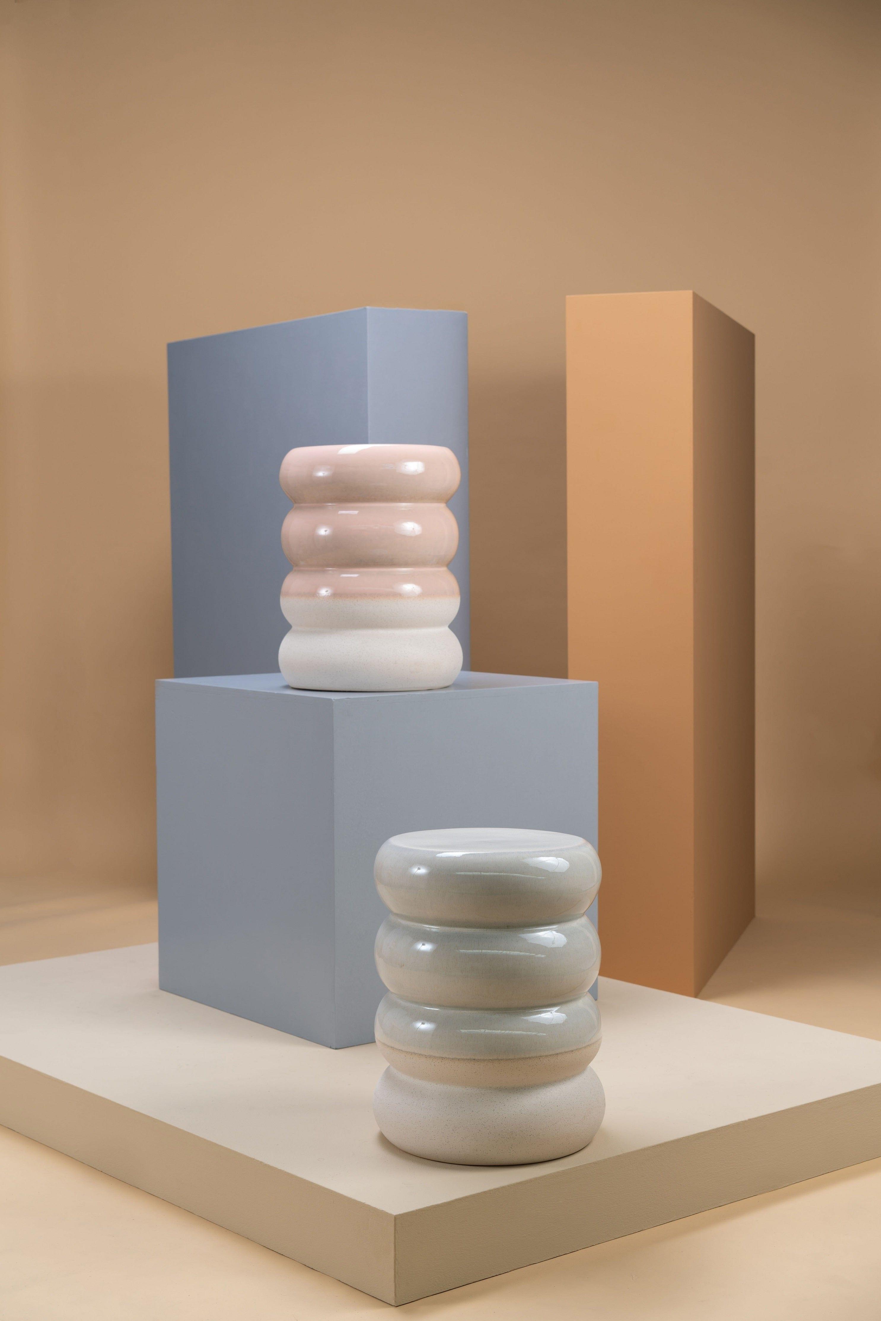 Stołek CHUBBY różowy do kuchni – Pols Potten