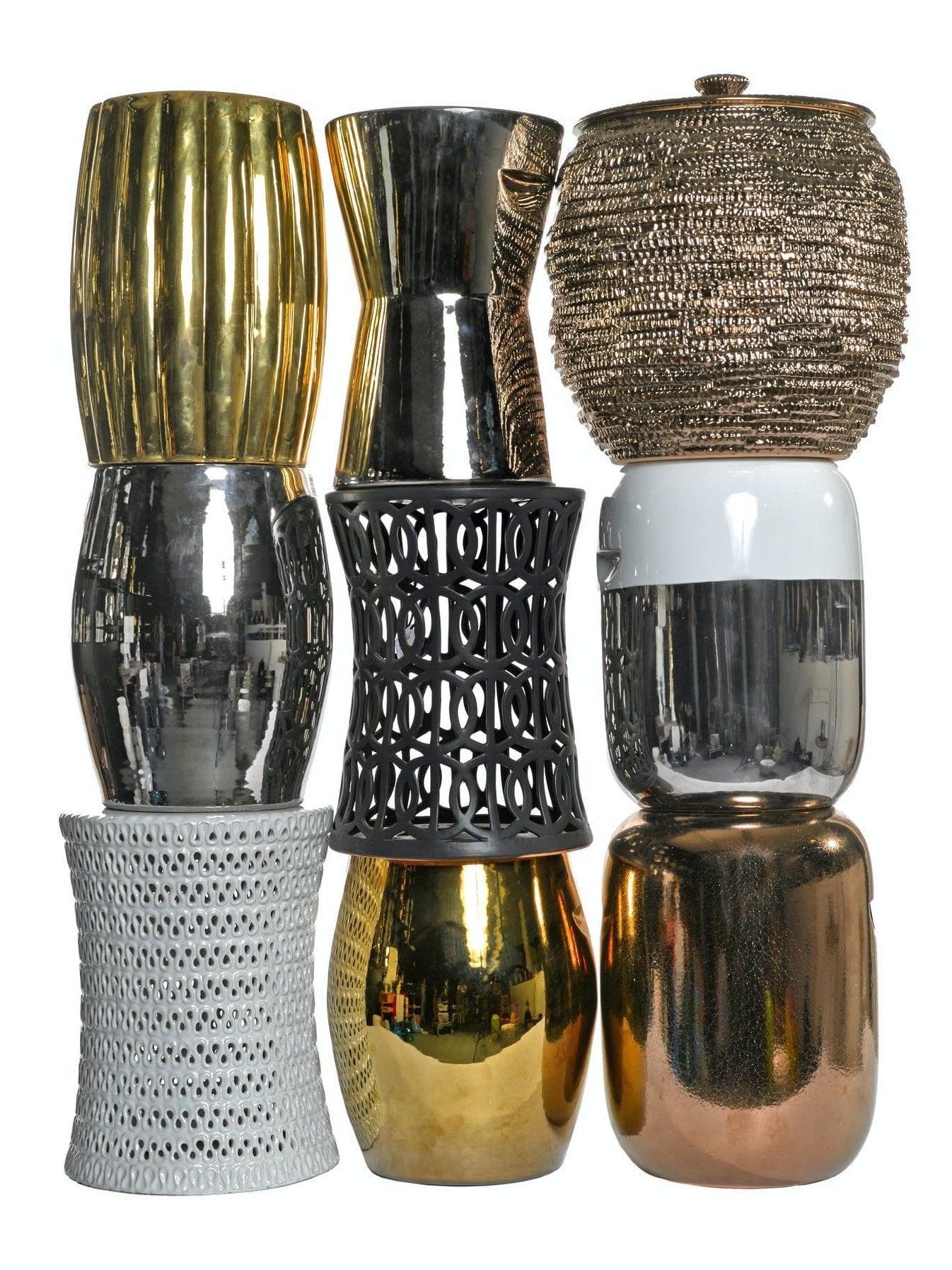 Stołek CURVY złoty Pols Potten Eye on Design