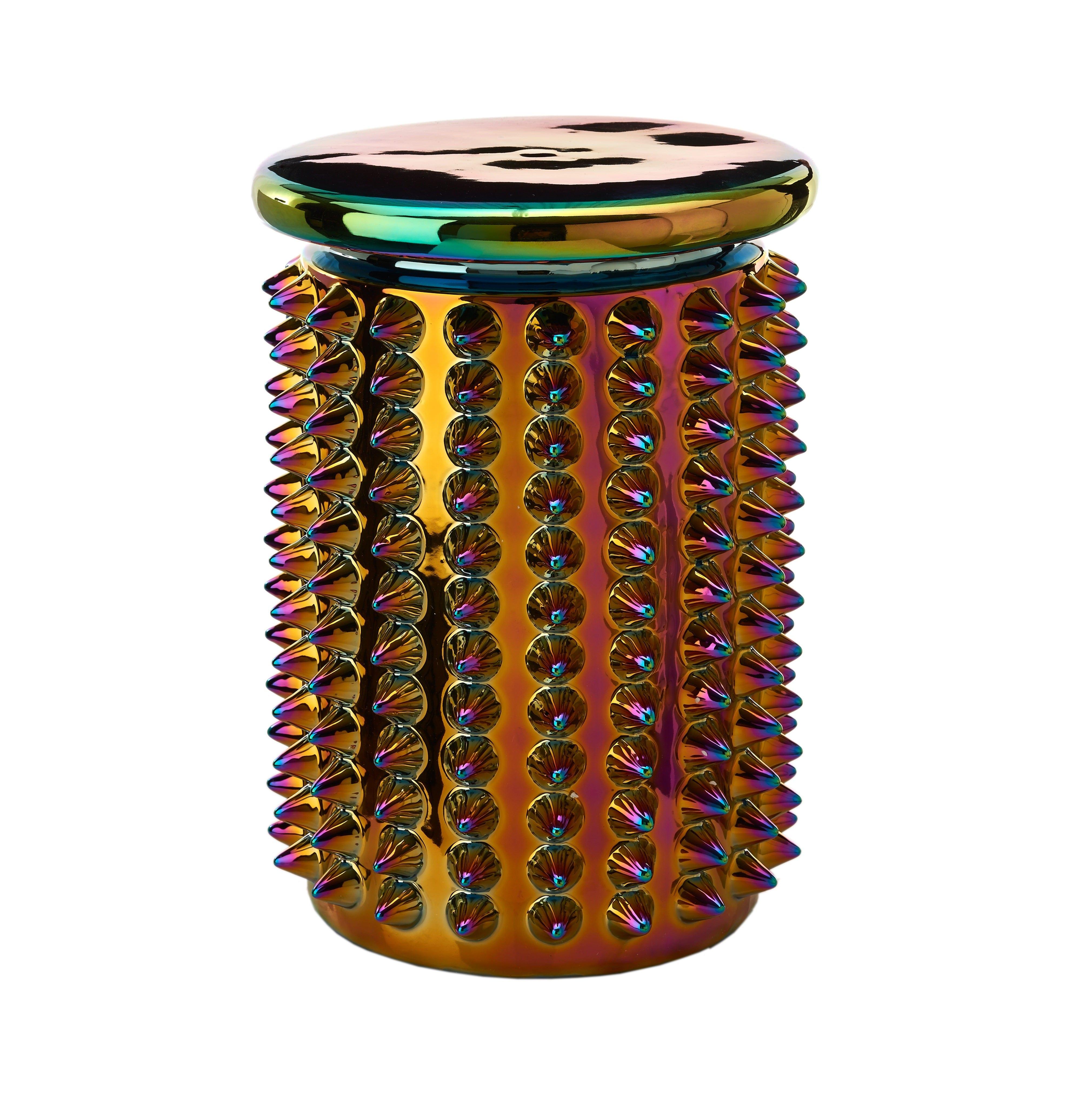 Stołek OILY SPIKE petrol Pols Potten Eye on Design