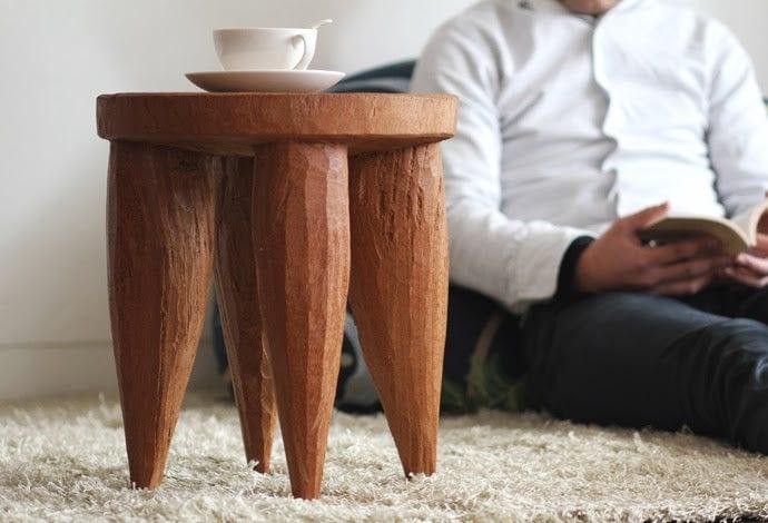 Stołek SENOFO drewniany Pols Potten Eye on Design