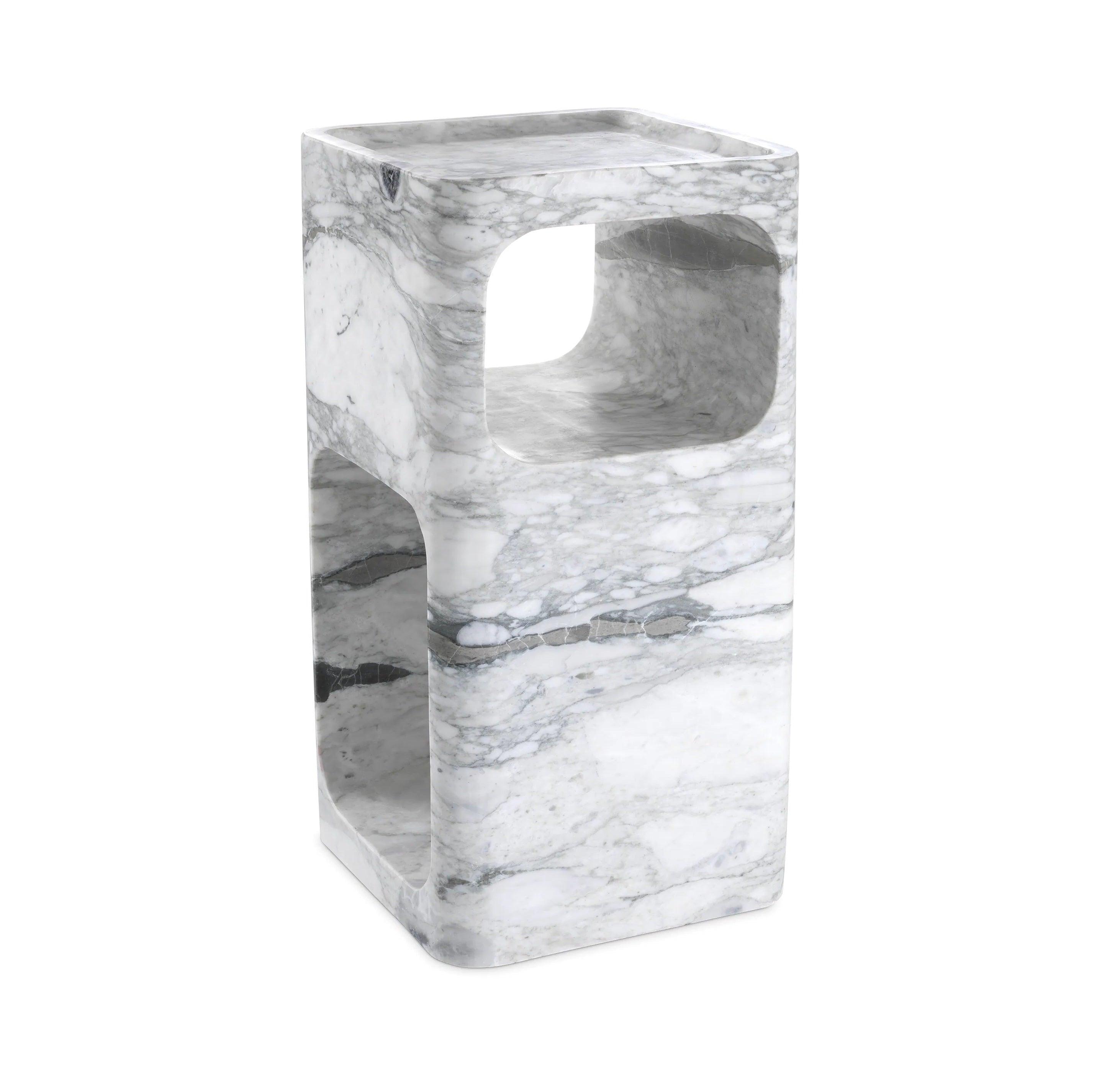 Stolik boczny ADLER biały marmur Eichholtz Eye on Design