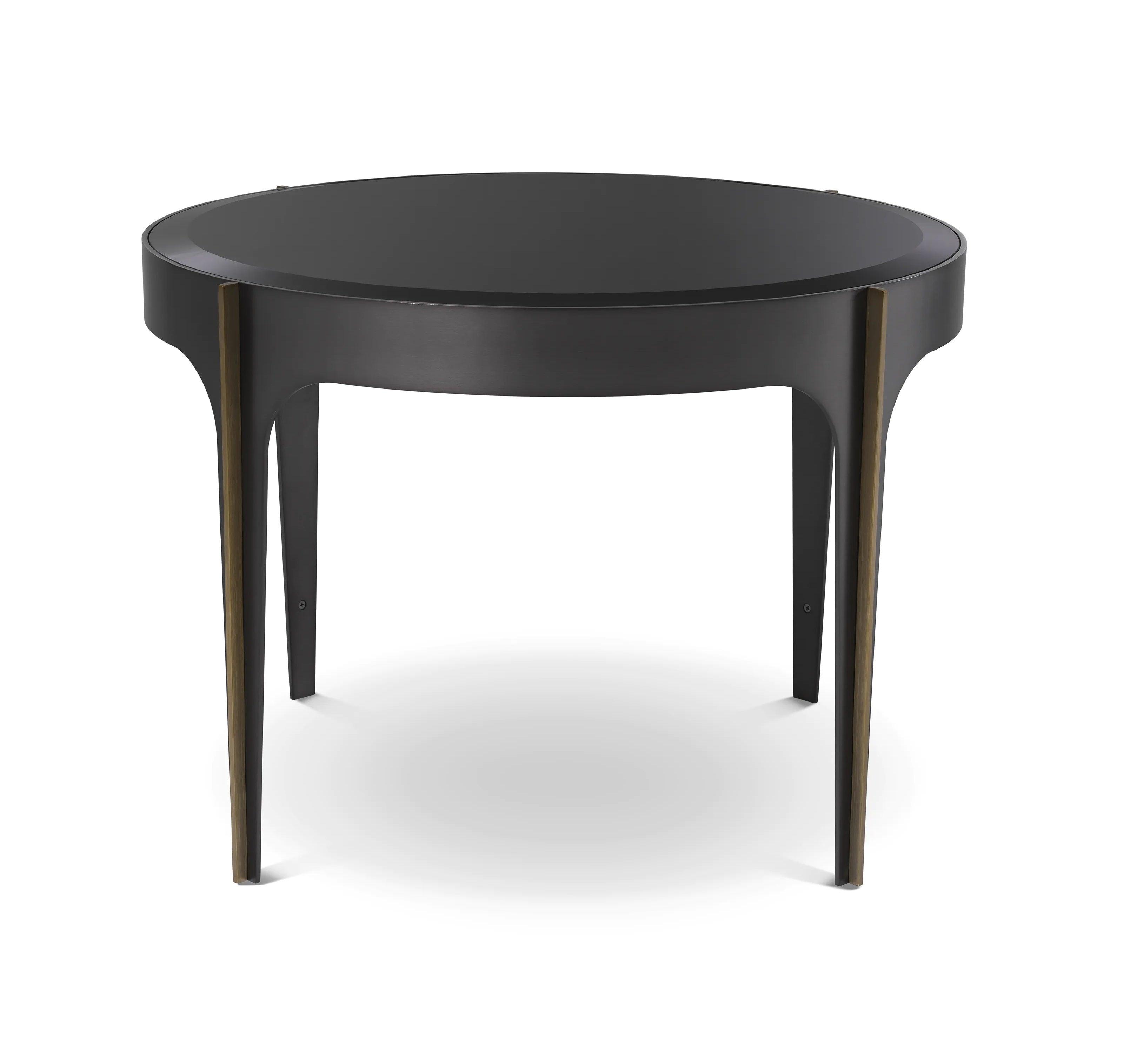 Stolik boczny ARTEMISA czarne szkło Eichholtz Eye on Design