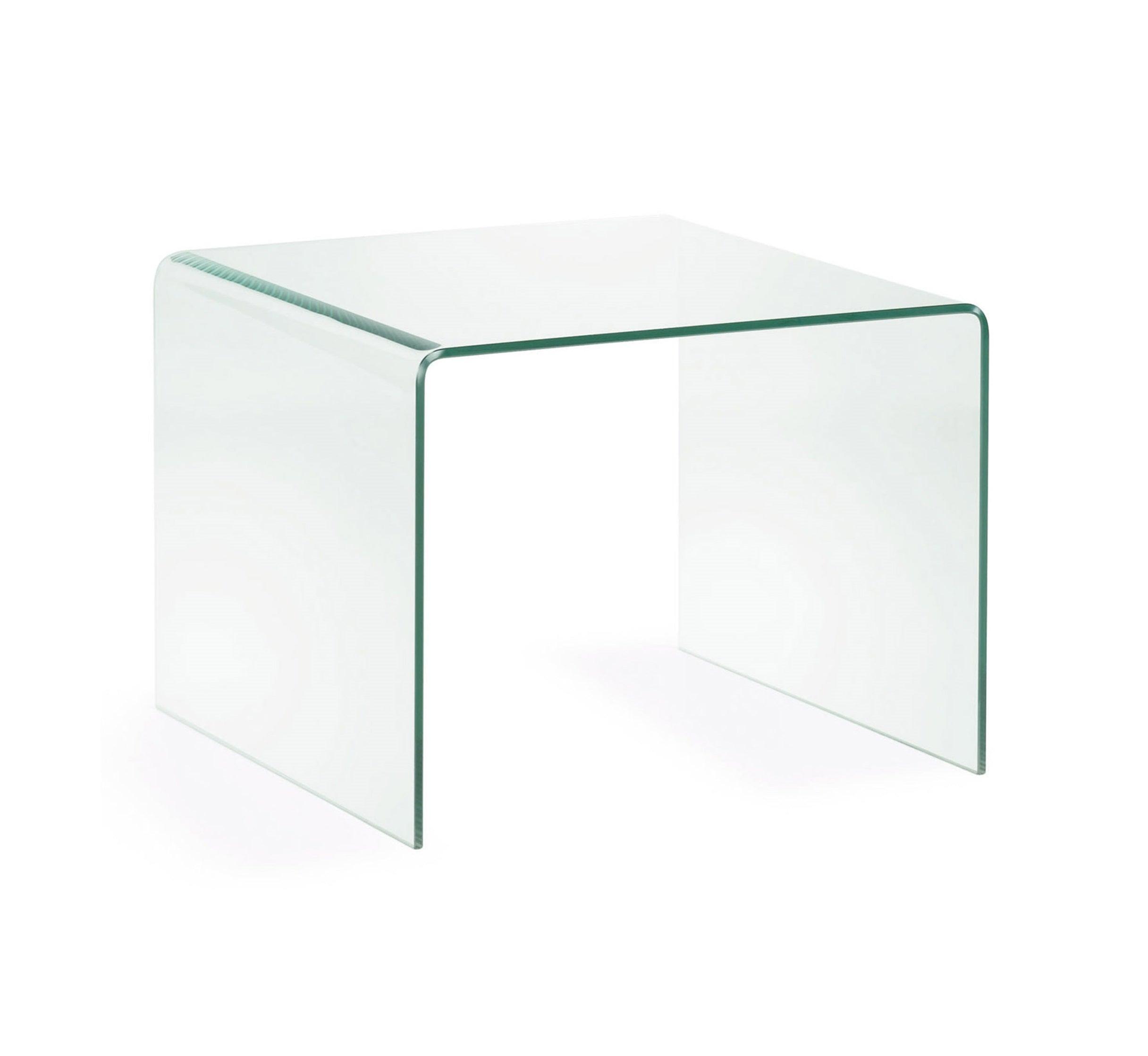 Stolik boczny BURANO przezroczyste szkło La Forma Eye on Design