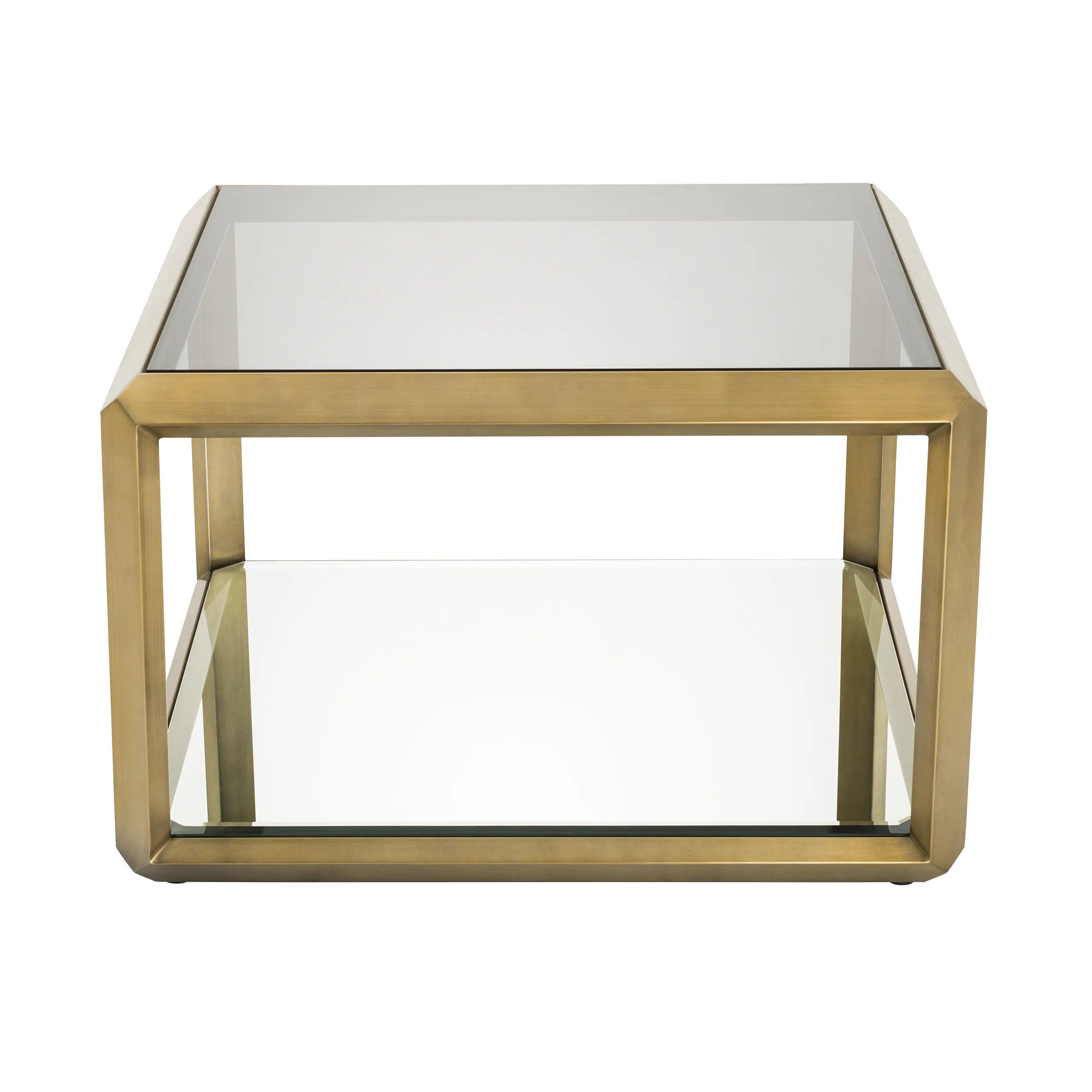 Stolik boczny CALLUM mosiężny ze szklanym blatem Eichholtz Eye on Design