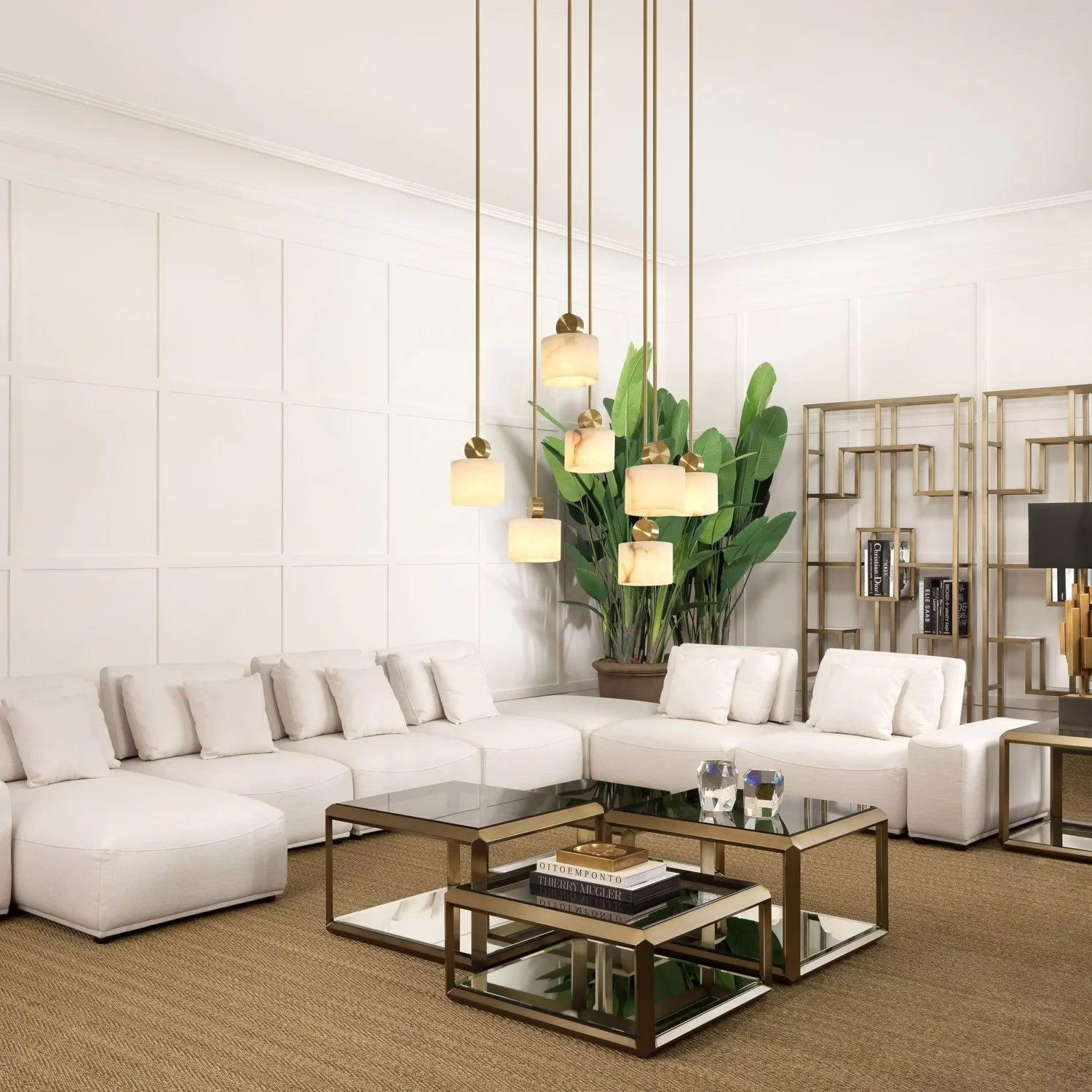 Stolik boczny CALLUM mosiężny ze szklanym blatem Eichholtz Eye on Design