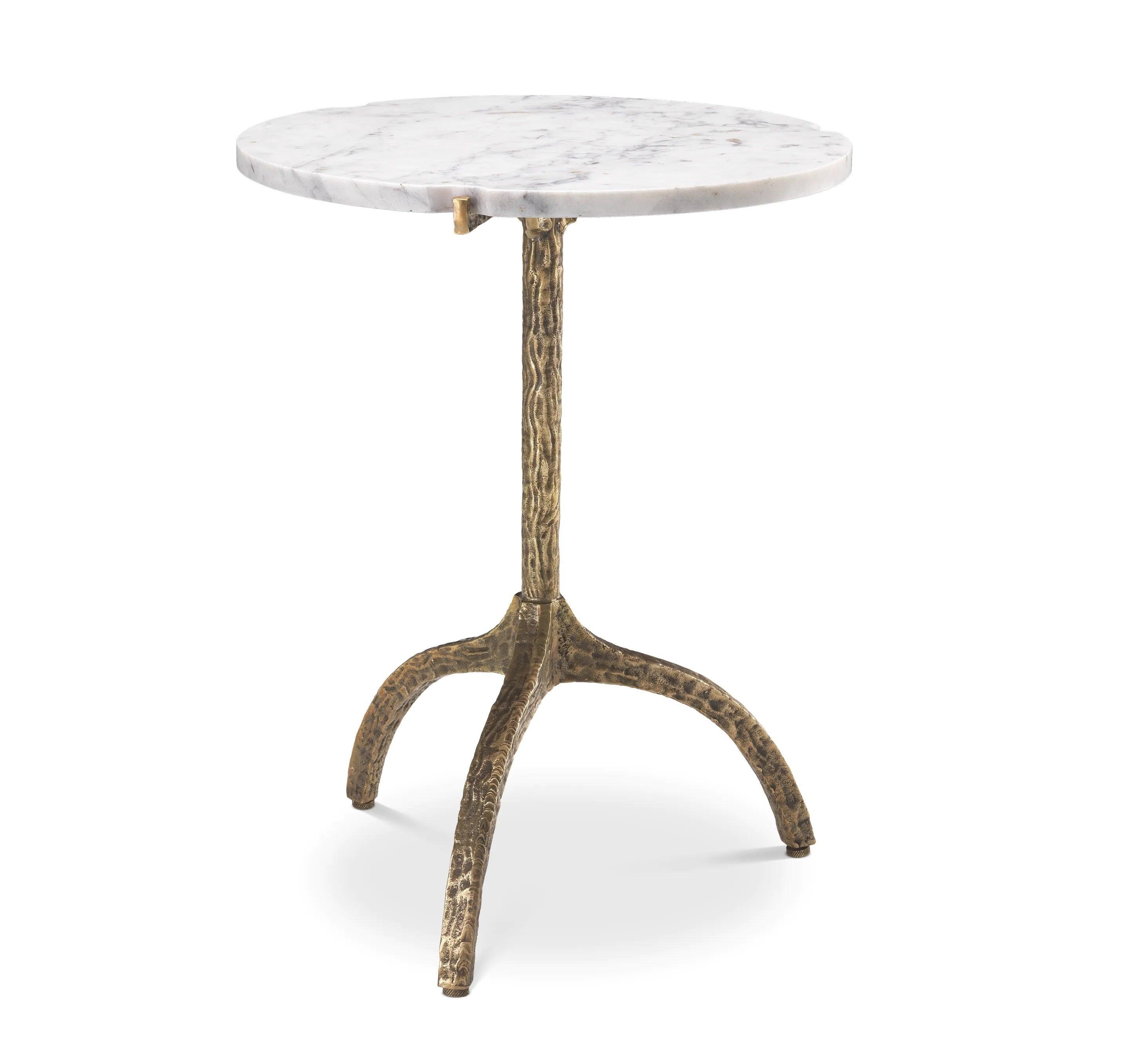 Stolik boczny CORTINA biały marmur Eichholtz Eye on Design