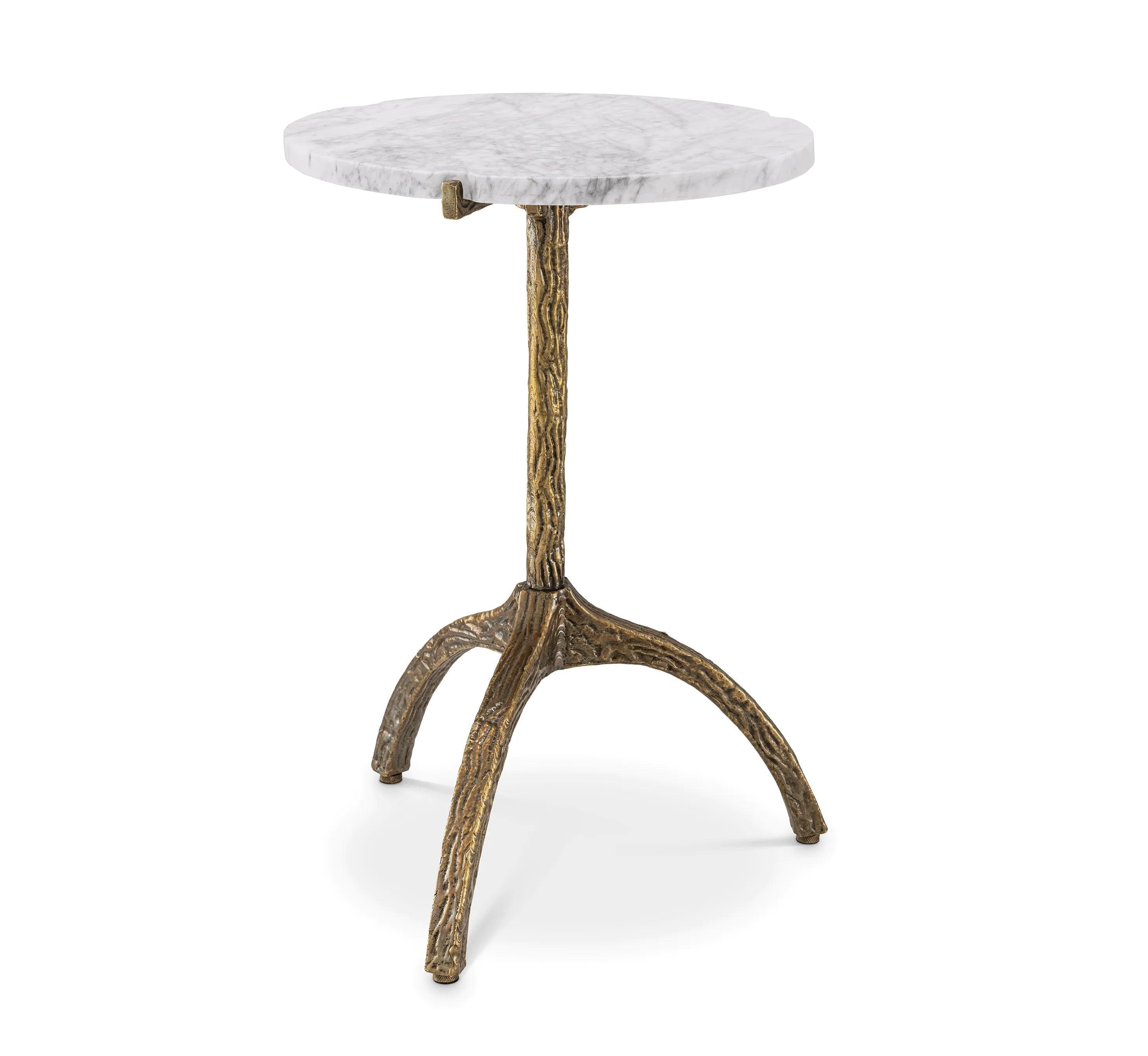 Stolik boczny CORTINA OVAL biały marmur Eichholtz Eye on Design