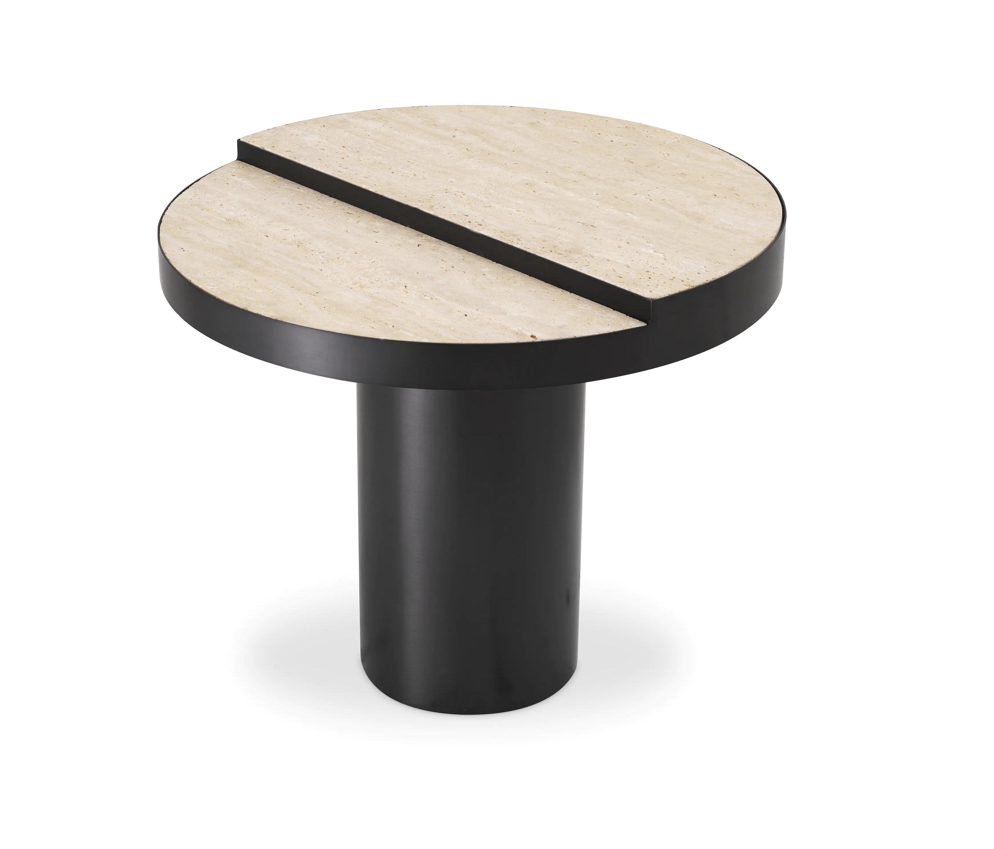 Stolik boczny EXCELSIOR trawertyn Eichholtz Eye on Design