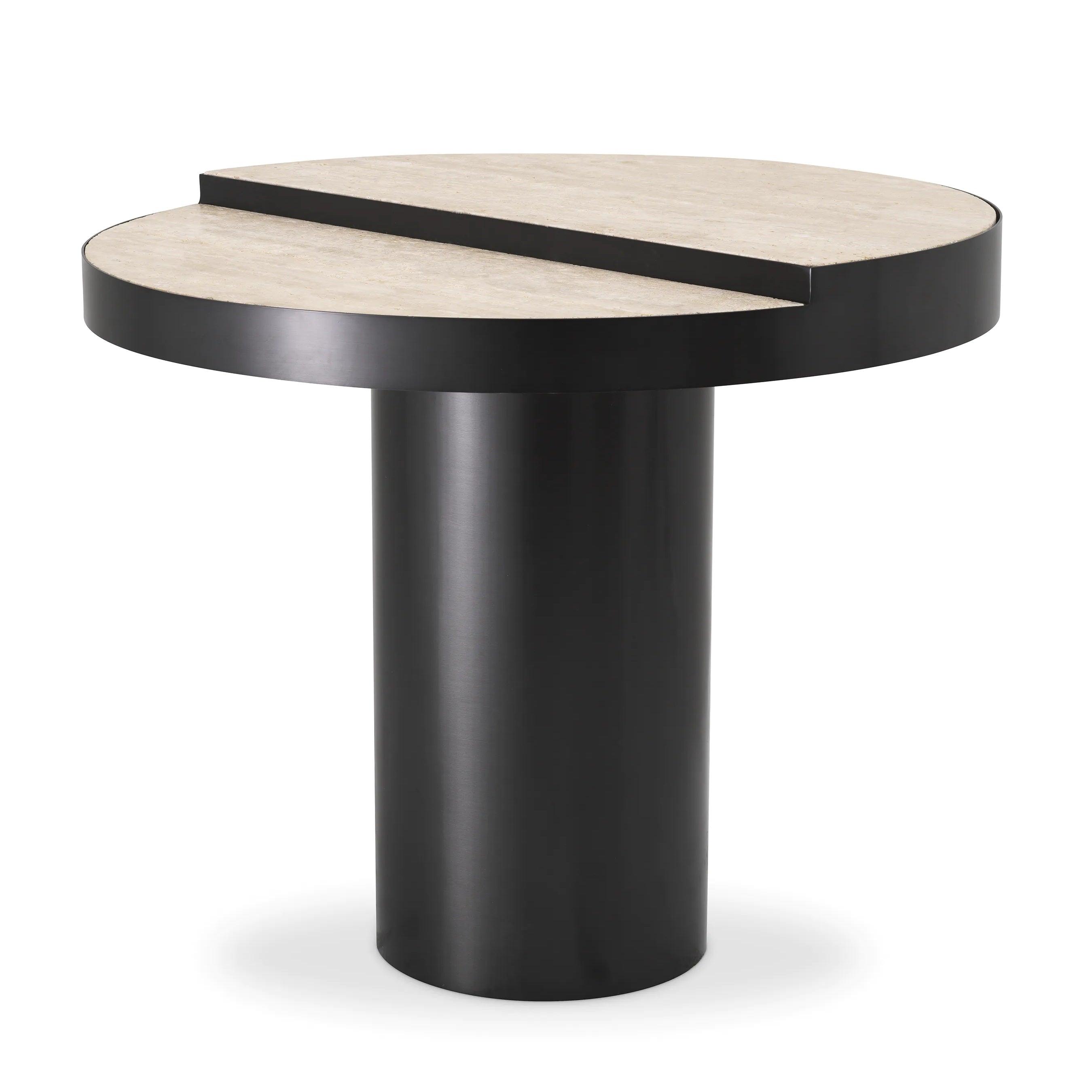 Stolik boczny EXCELSIOR trawertyn Eichholtz Eye on Design