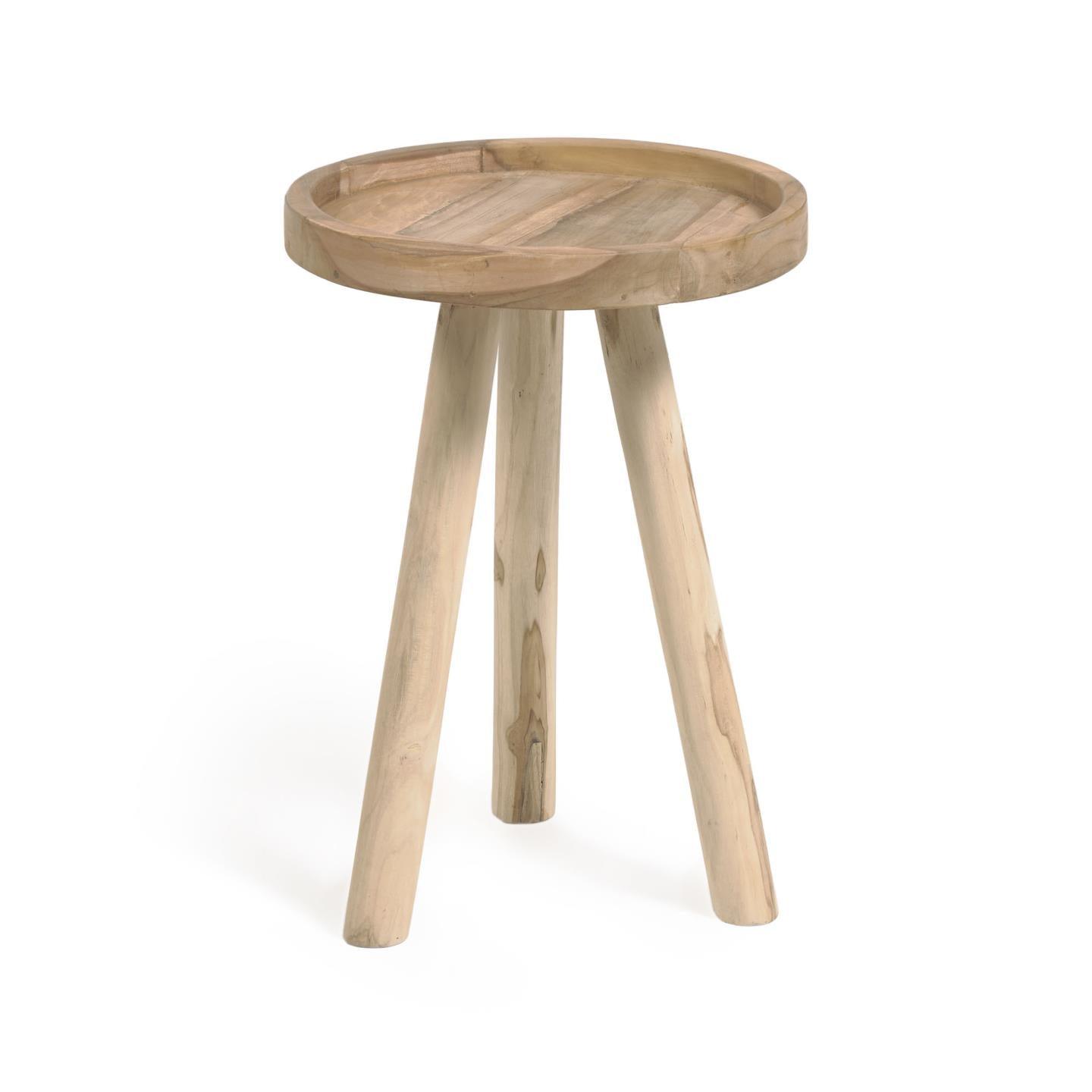 Stolik boczny GLENDA lite drewno tekowe La Forma Eye on Design