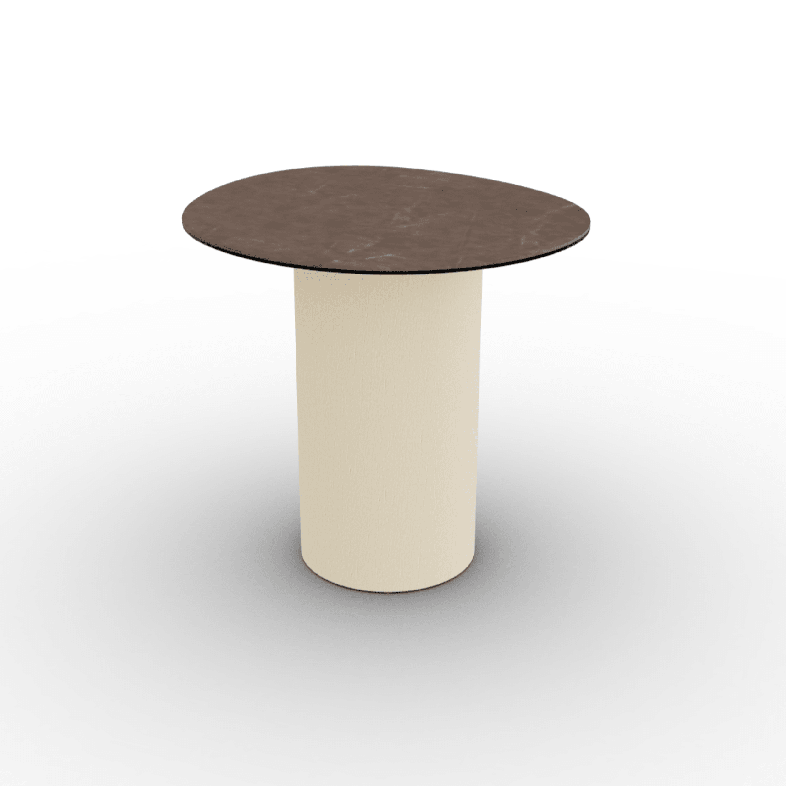 Stolik boczny MUSHROOM jesionowa podstawa Calligaris brązowa ceramika Eye on Design