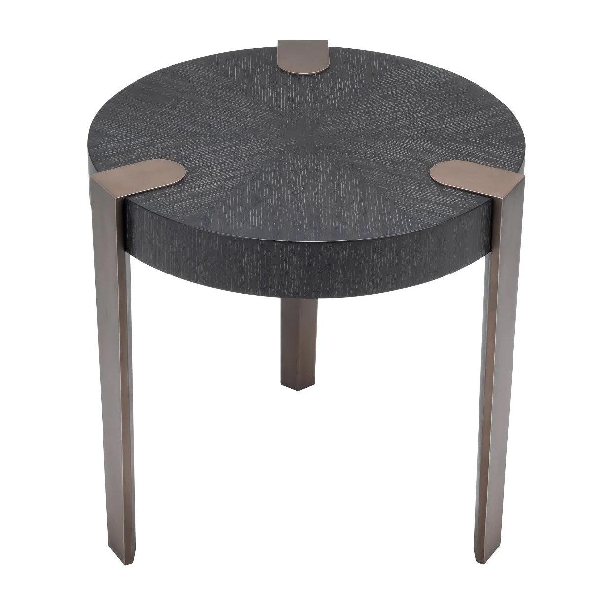 Stolik boczny OXNARD okleina dębowa antracytowa Eichholtz Eye on Design